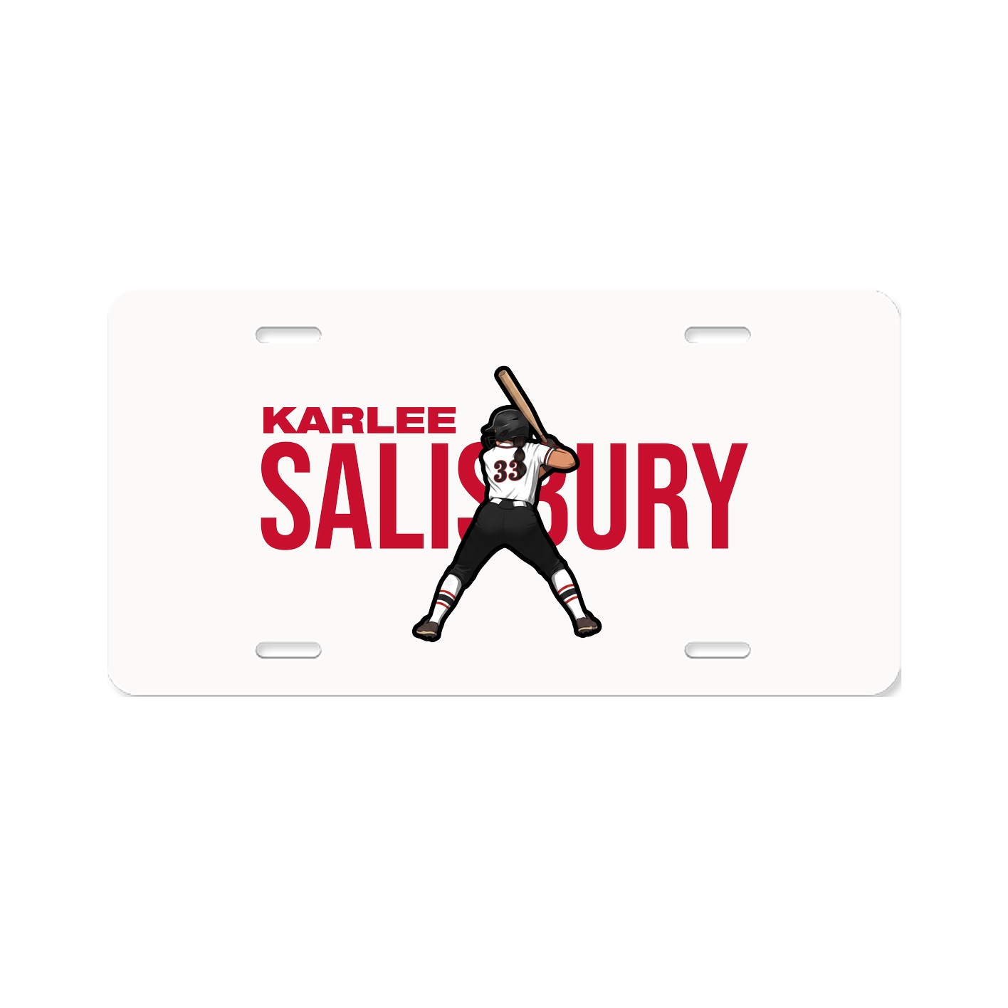 License Plate — Player Name in Classic