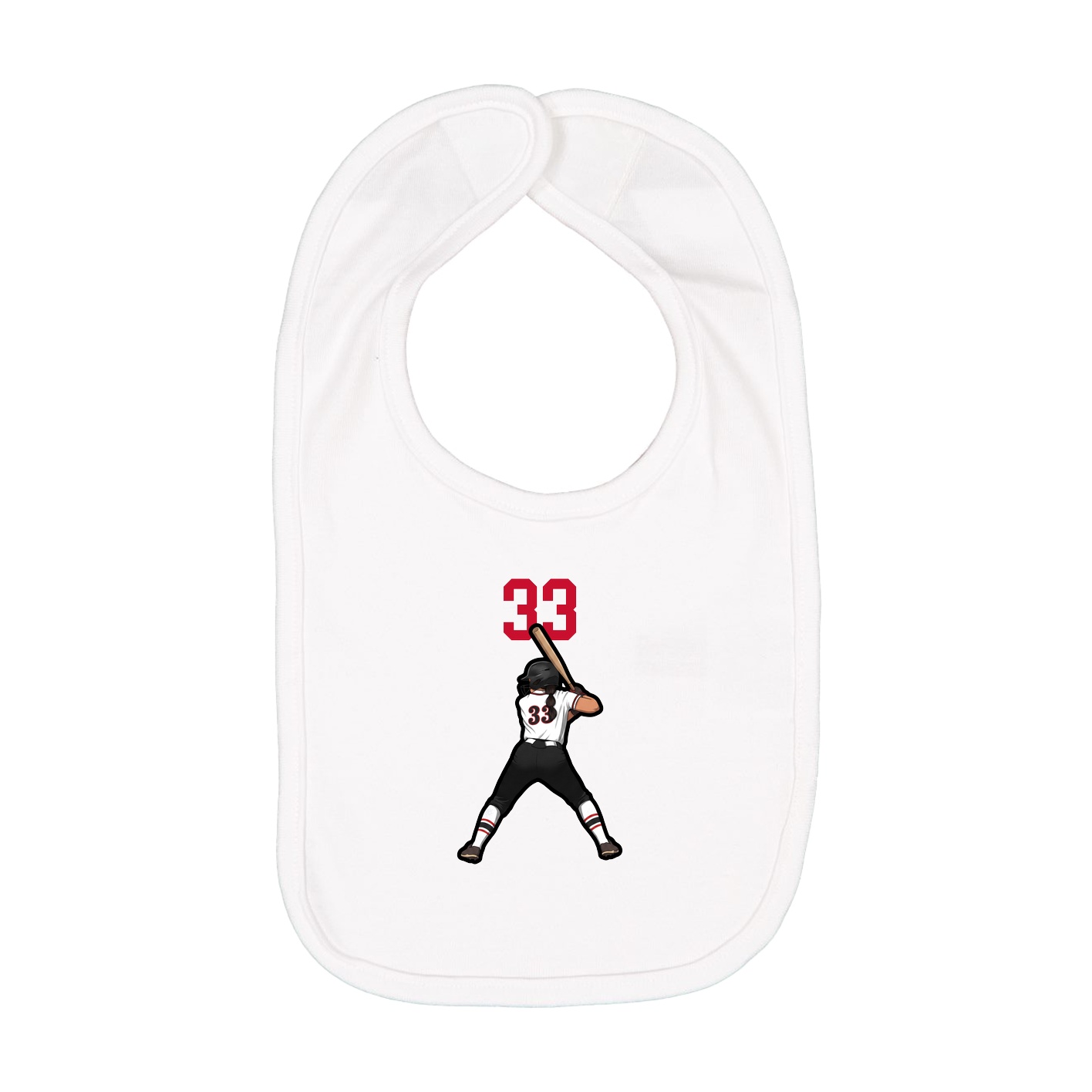Infant Bib — Number Top in White