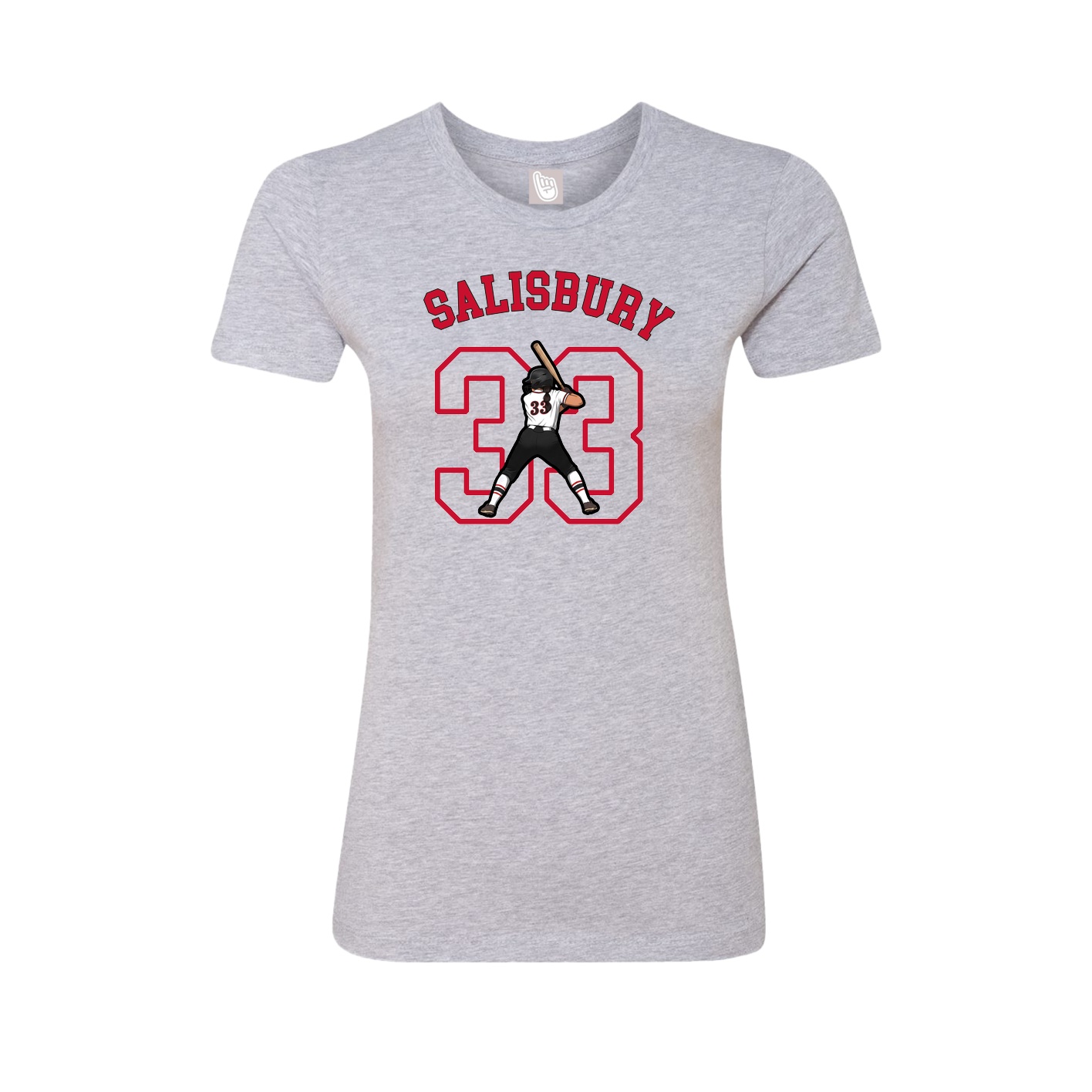 Fitted Women's Tee — Shirsey Arch in Grey