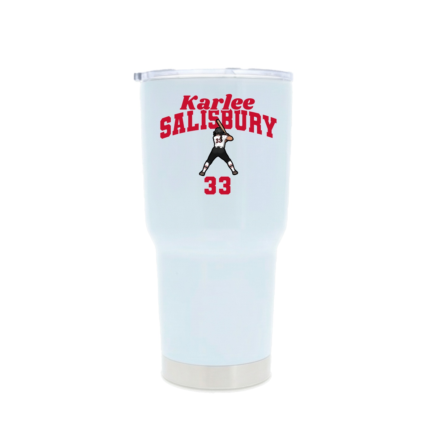30oz Stainless Steel Tumbler — Signature Arch in White