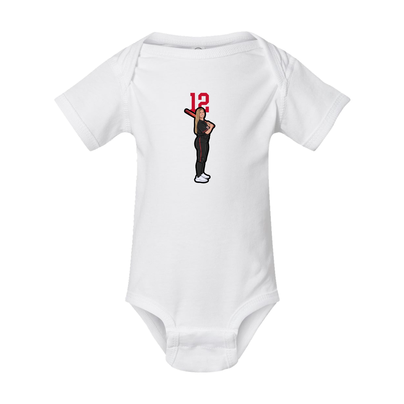 Baby Onesie — Number Top in White