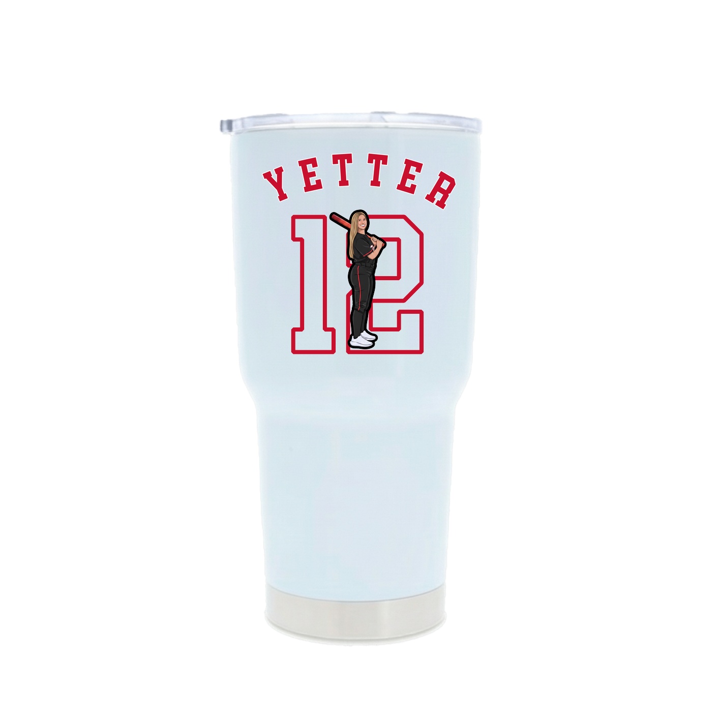 30oz Stainless Steel Tumbler — Shirsey Arch in White