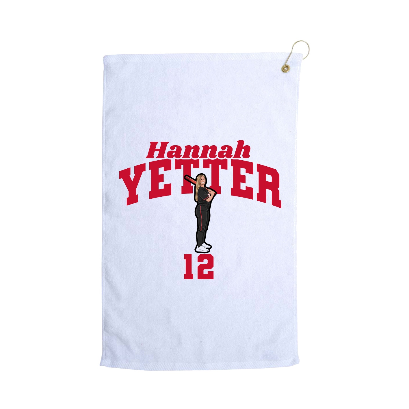 Golf Towel — Signature Arch in White