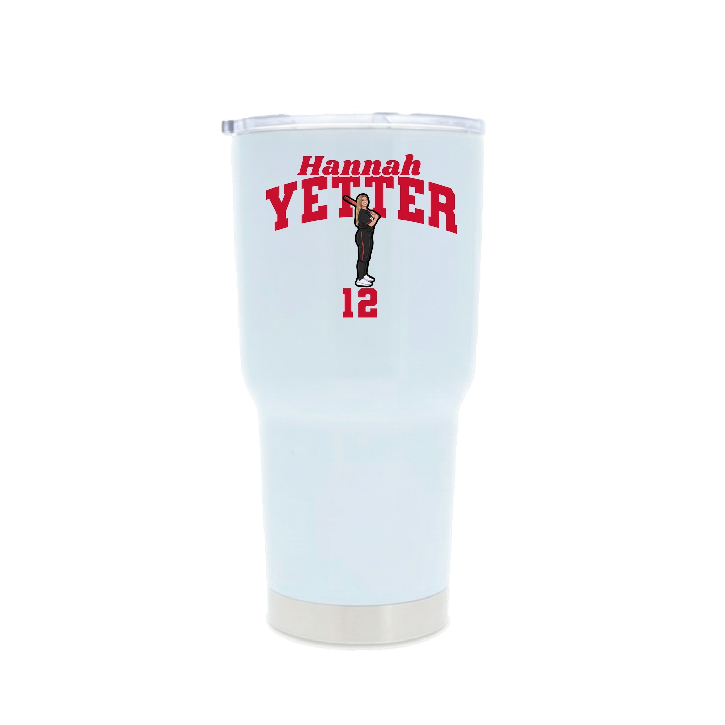 30oz Stainless Steel Tumbler — Signature Arch in White