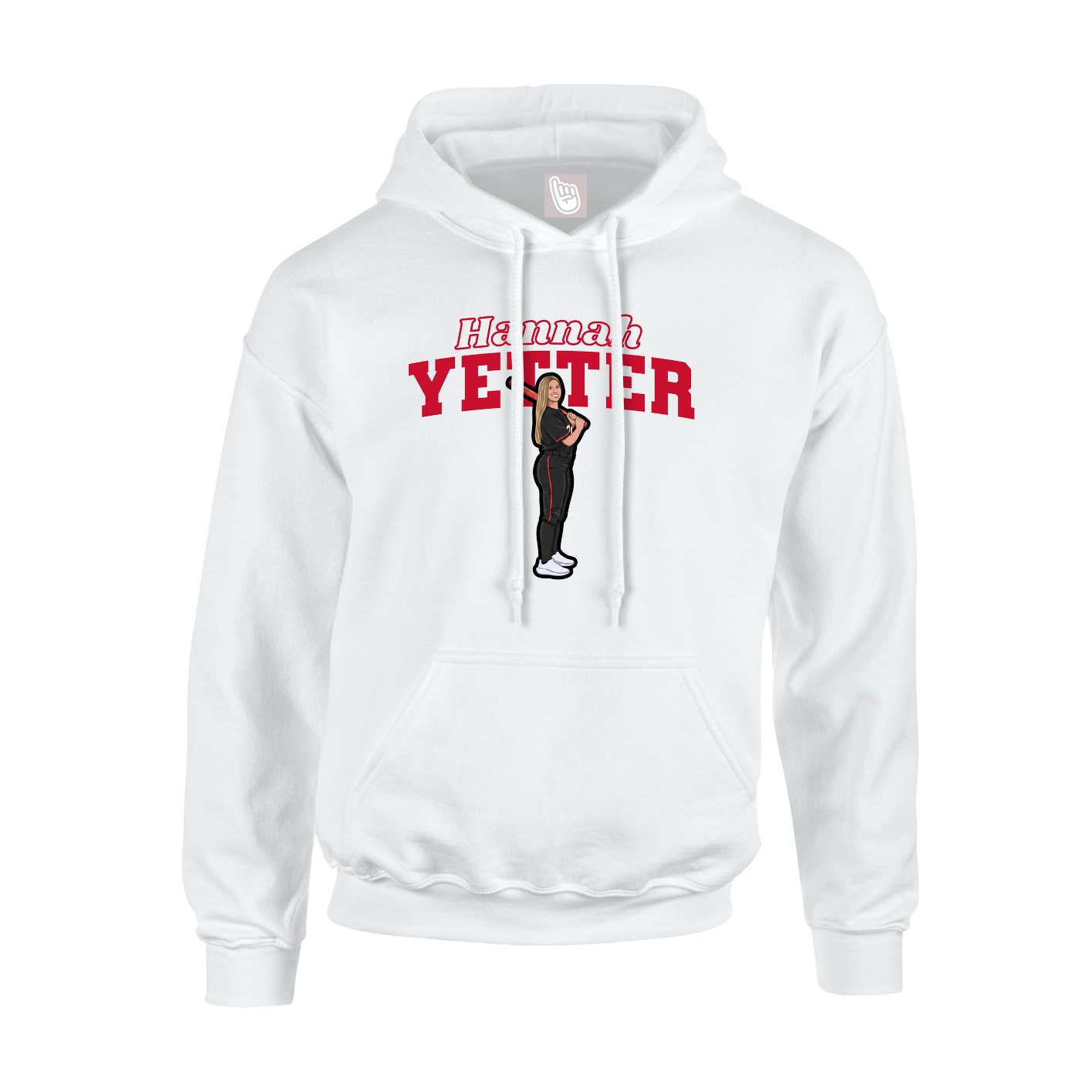 Hoodie — Name Arch in White