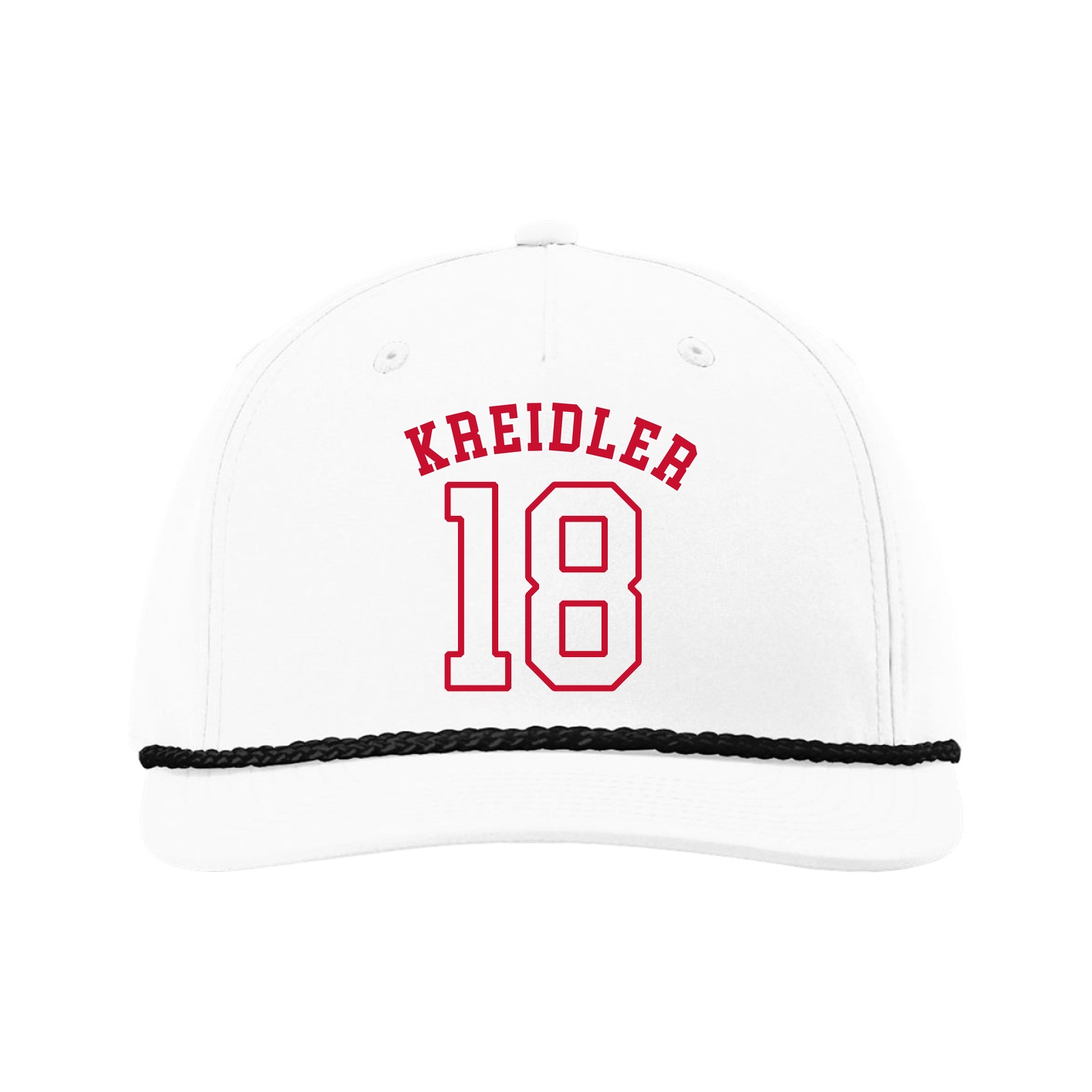 Five-Panel Classic Rope Cap — Shirsey Arch in White
