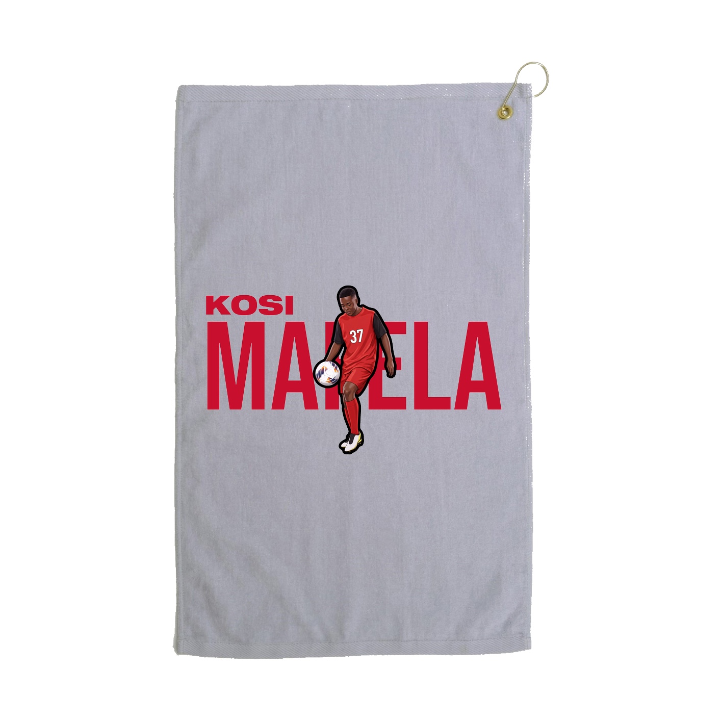 Golf Towel — Player Name in Grey