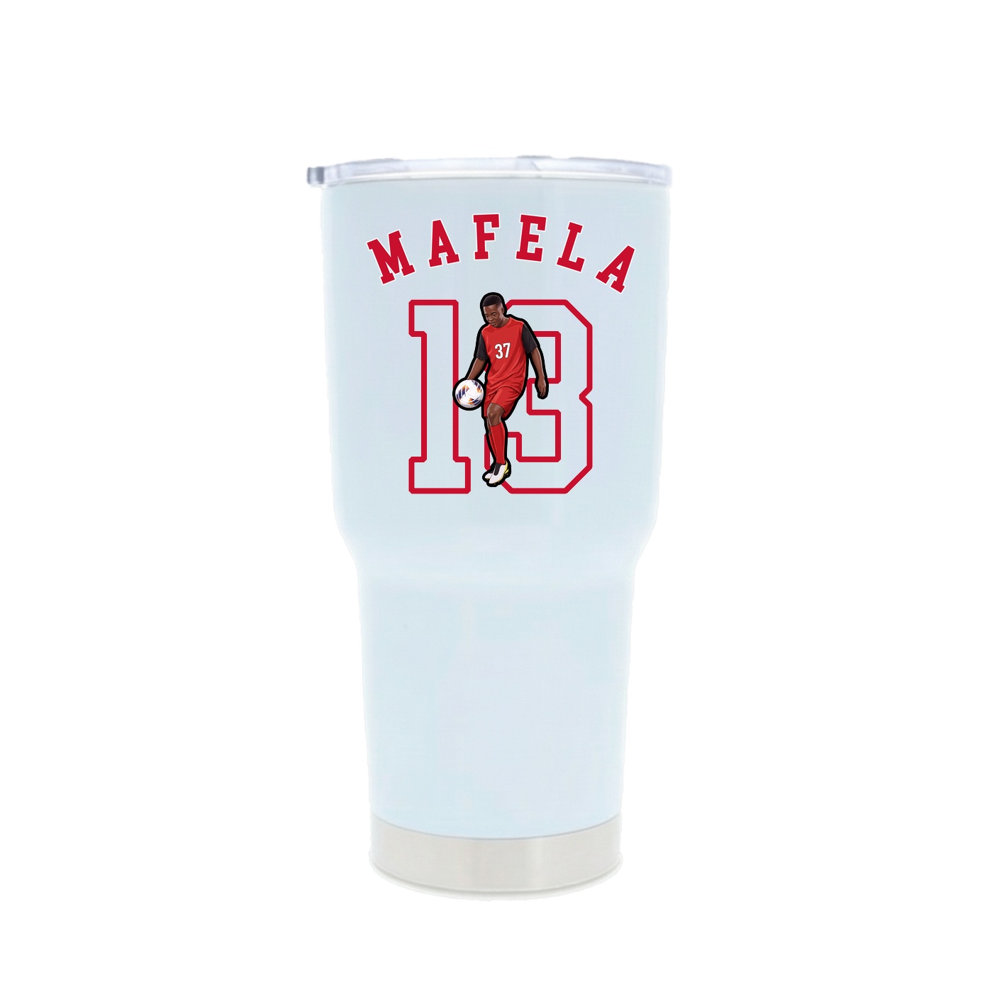 30oz Stainless Steel Tumbler — Shirsey Arch in White