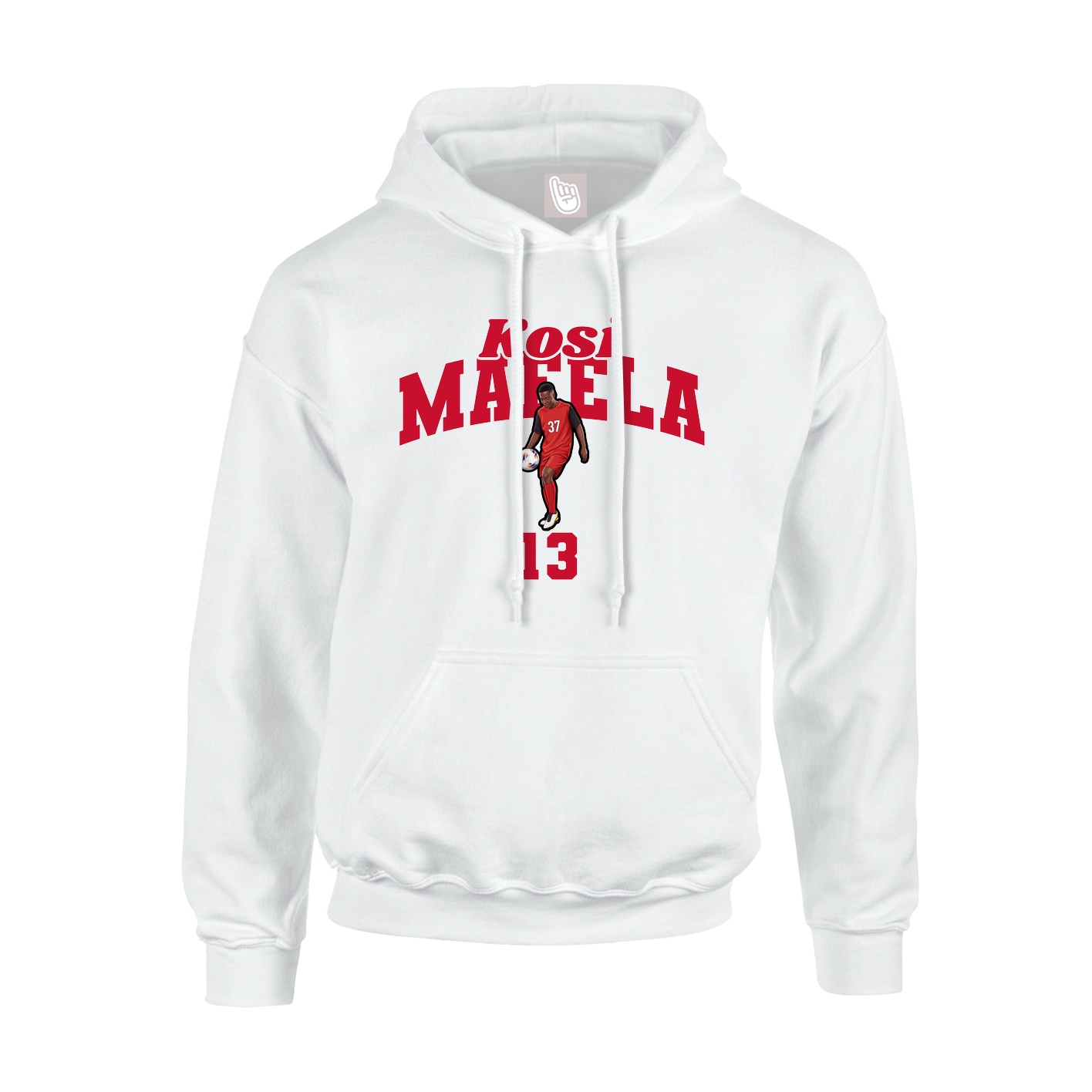 Youth Hoodie — Signature Arch in White