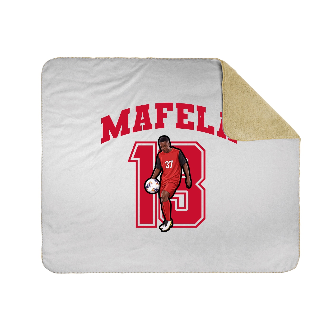 Throw Blanket — Number in White
