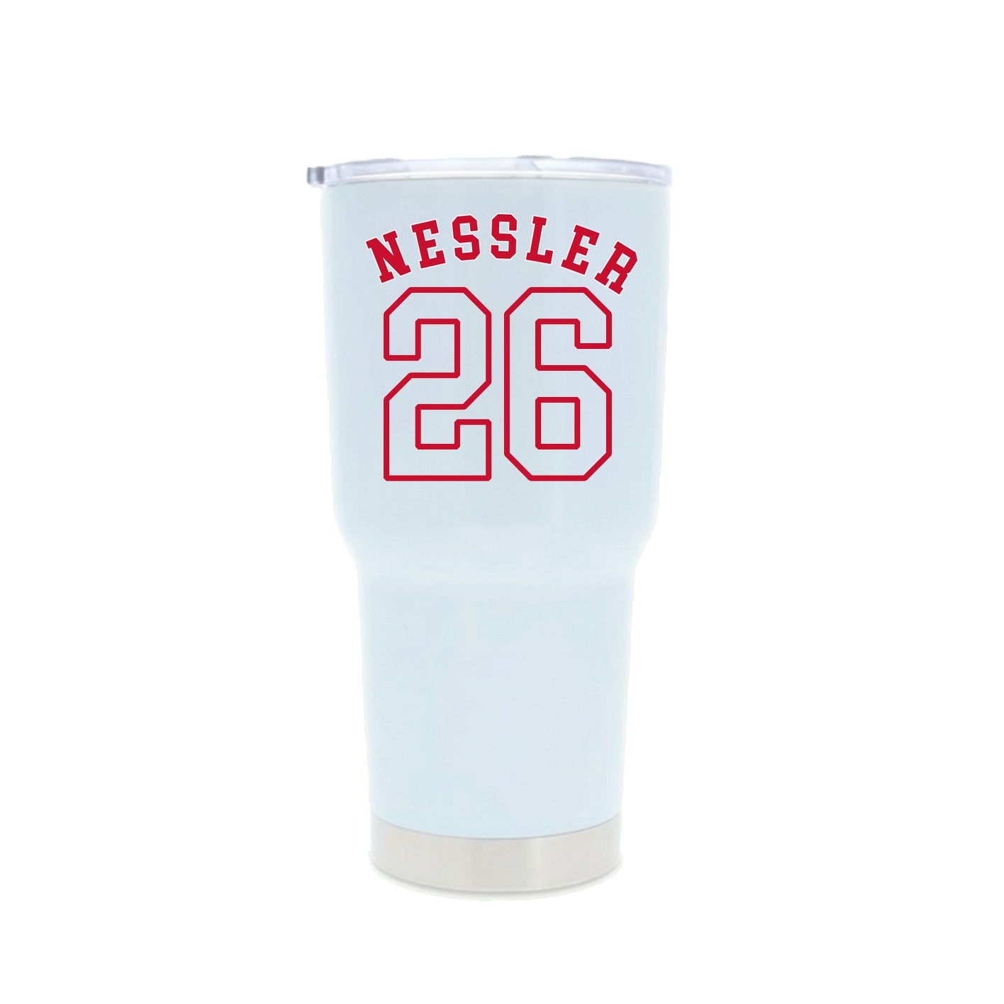 30oz Stainless Steel Tumbler — Shirsey Arch in White