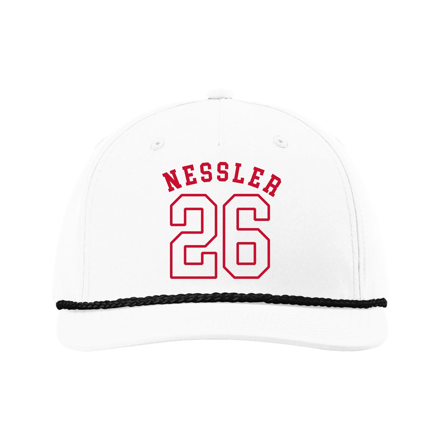 Five-Panel Classic Rope Cap — Shirsey Arch in White