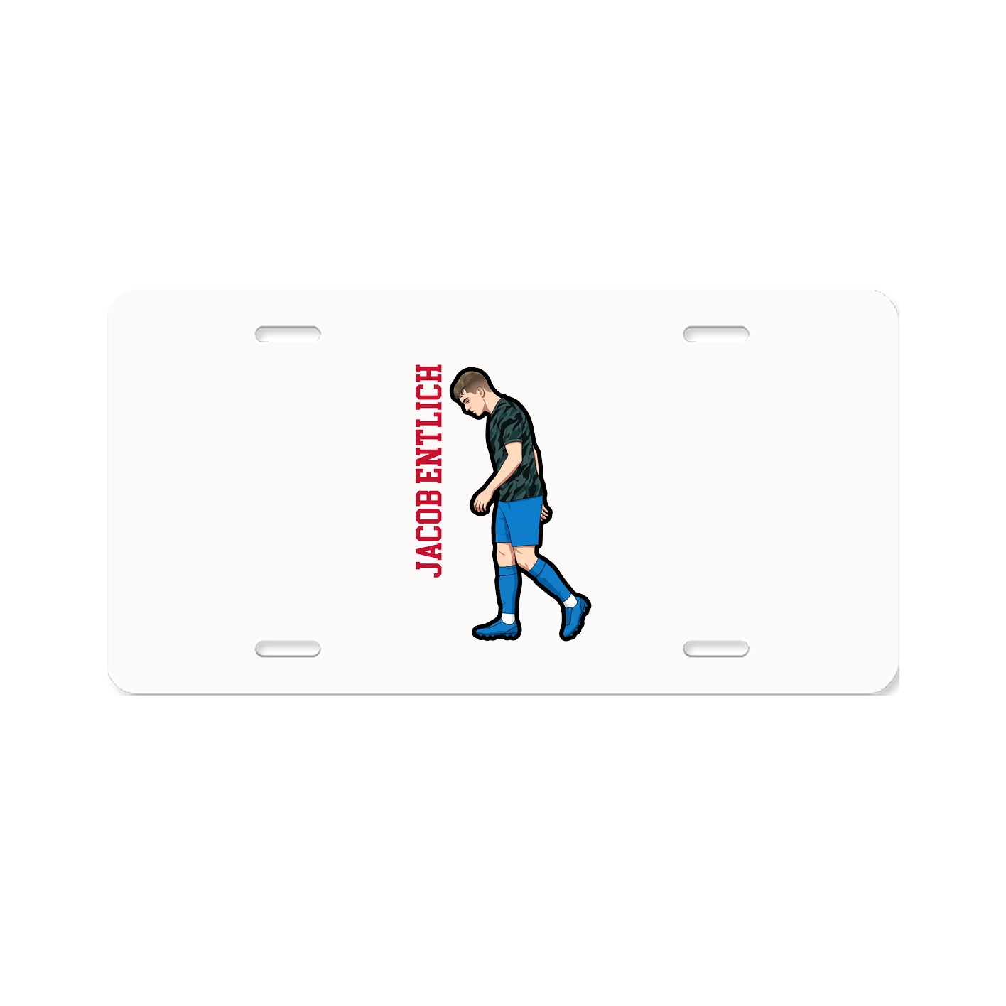 License Plate — Name Vertical in Classic
