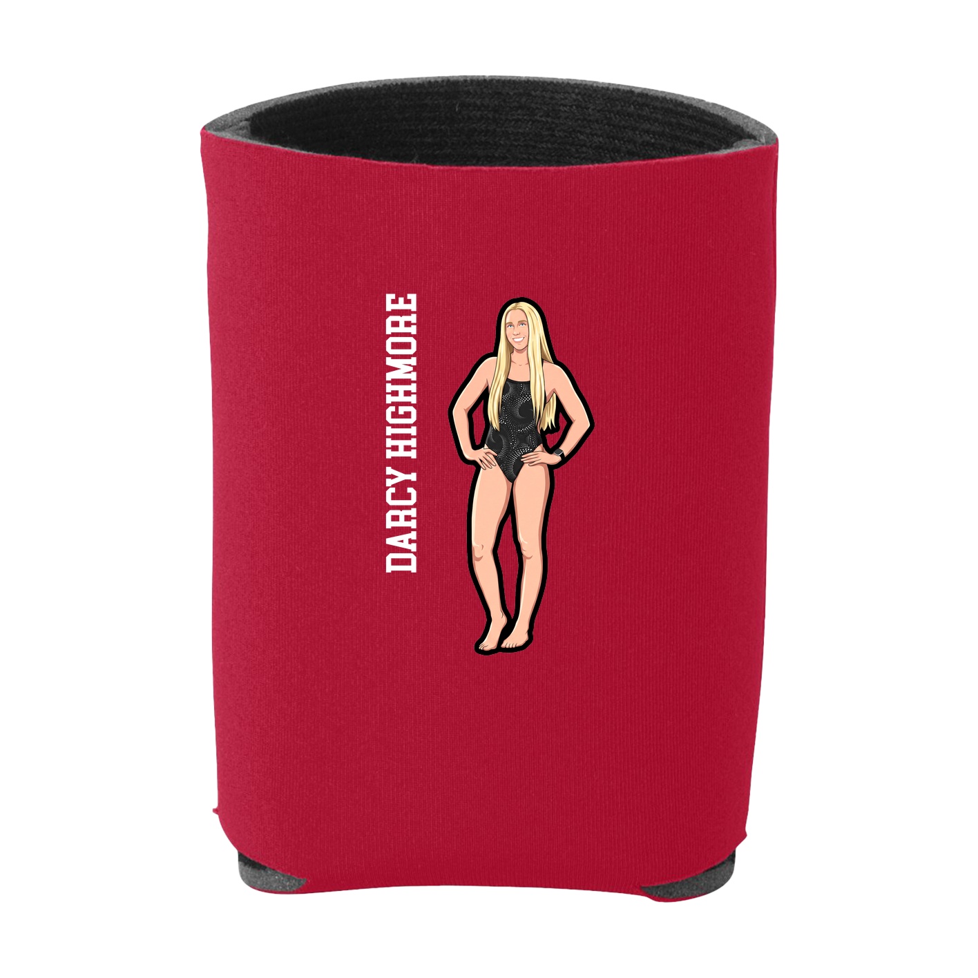 Can Holder — Name Vertical in Red