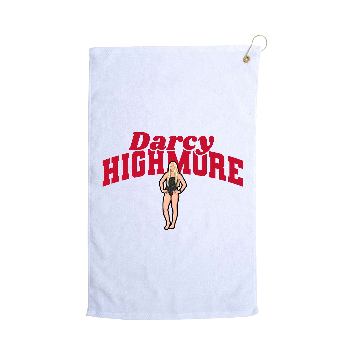 Golf Towel — Signature Arch in White