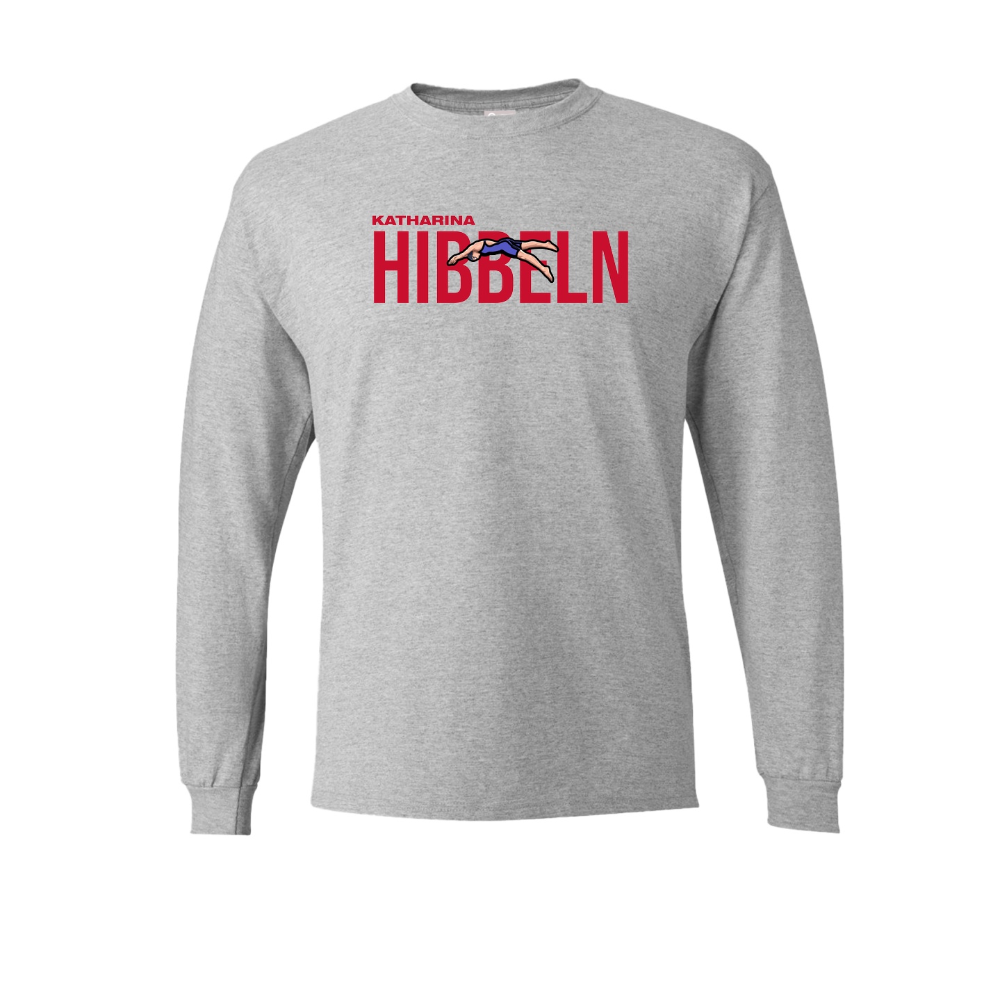Long Sleeve Tee — Player Name in Grey