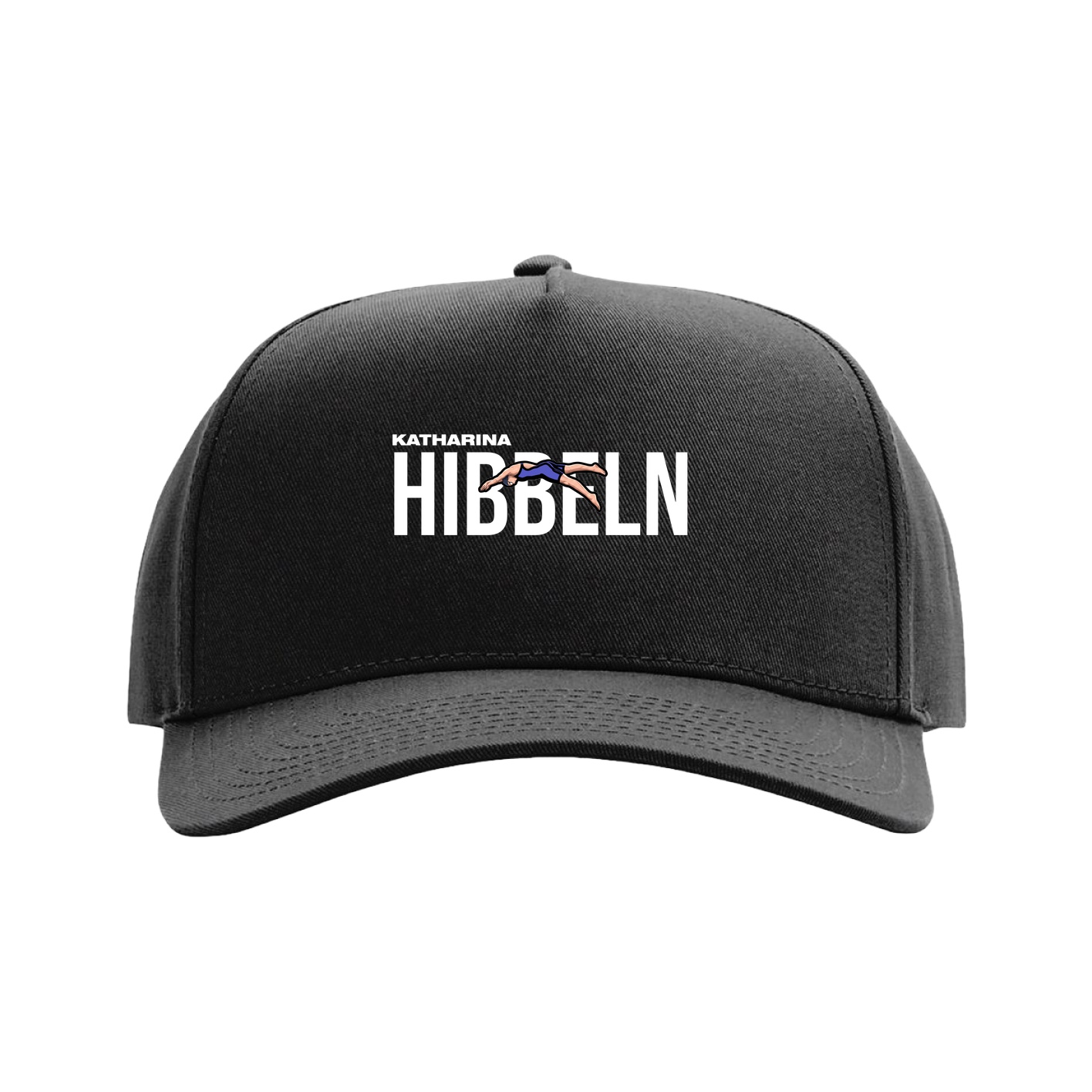 Full Fabric Five-Panel Champ Cap — Player Name in Black
