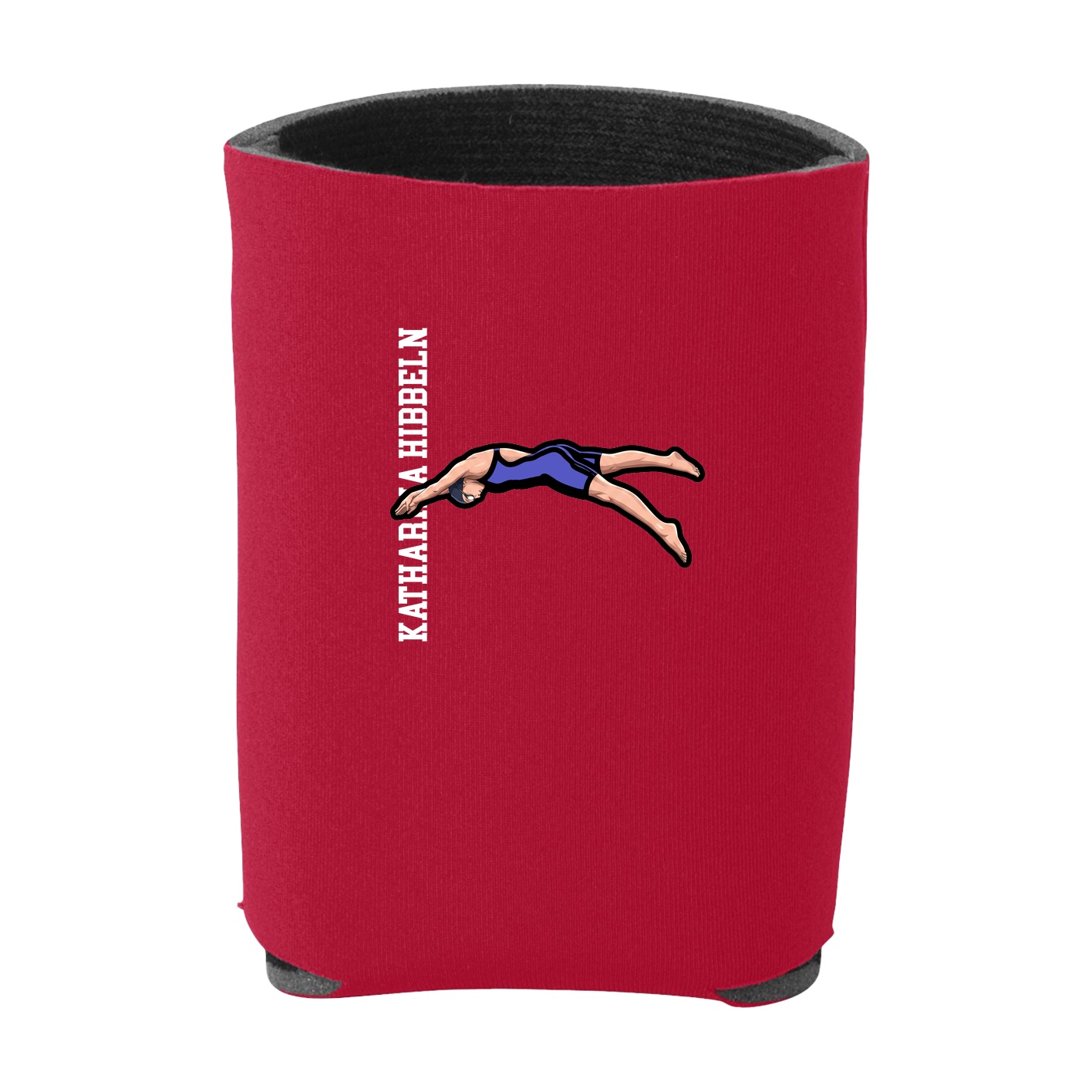 Can Holder — Name Vertical in Red