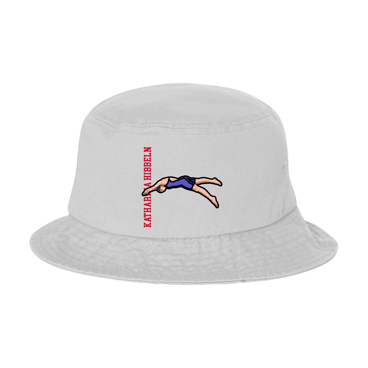Bucket Cap — Name Vertical in White