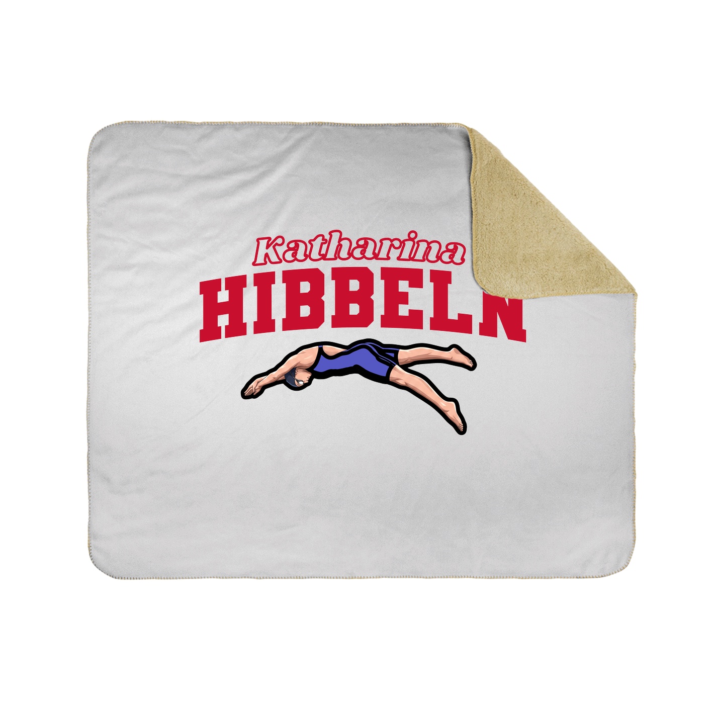 Throw Blanket — Name Arch in White