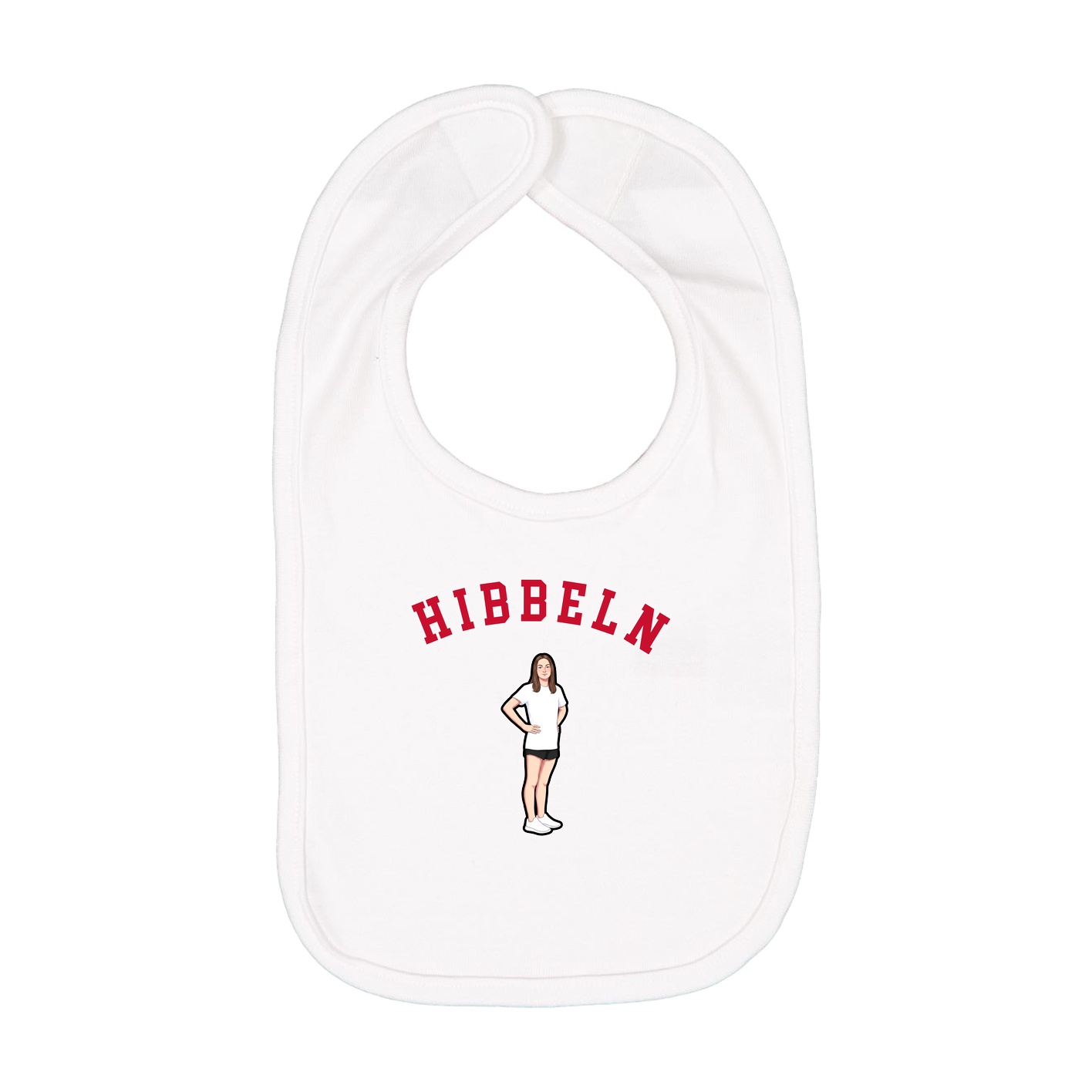 Infant Bib — Shirsey Arch in White