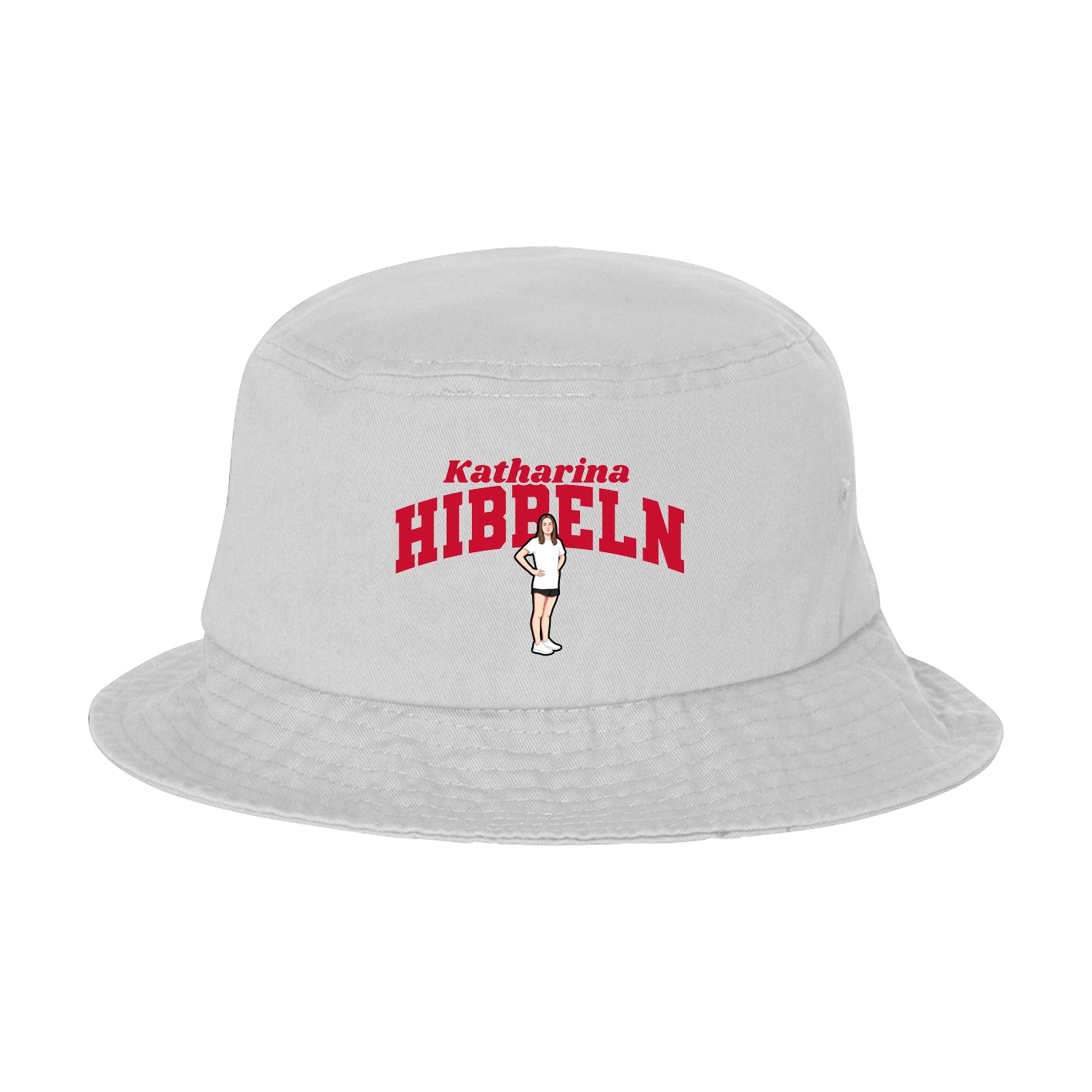 Bucket Cap — Signature Arch in White
