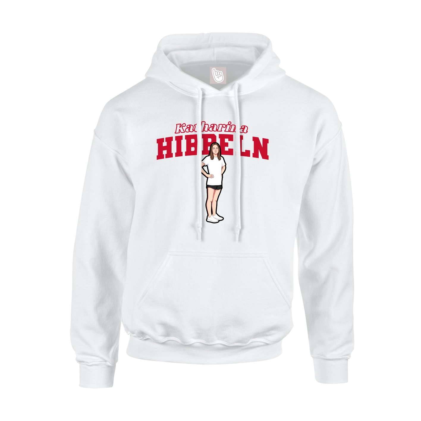 Hoodie — Name Arch in White