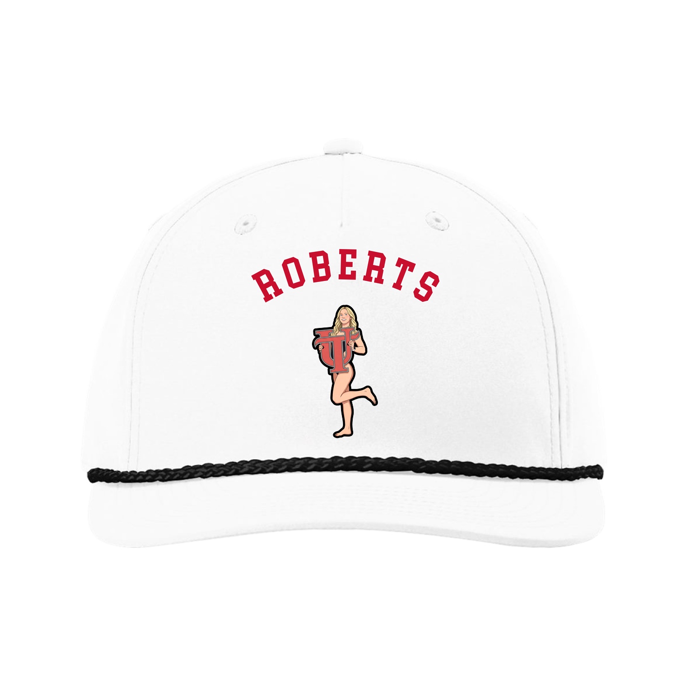 Five-Panel Classic Rope Cap — Shirsey Arch in White