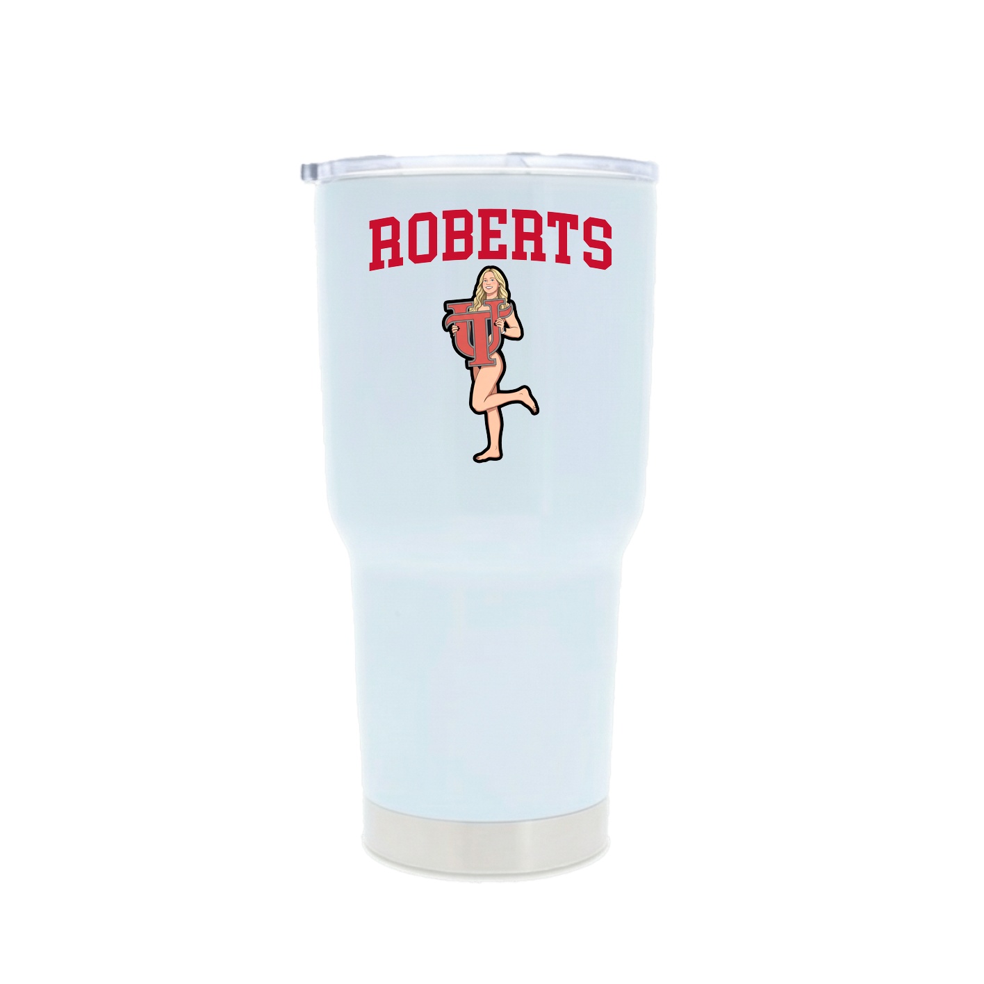 30oz Stainless Steel Tumbler — Shirsey in White
