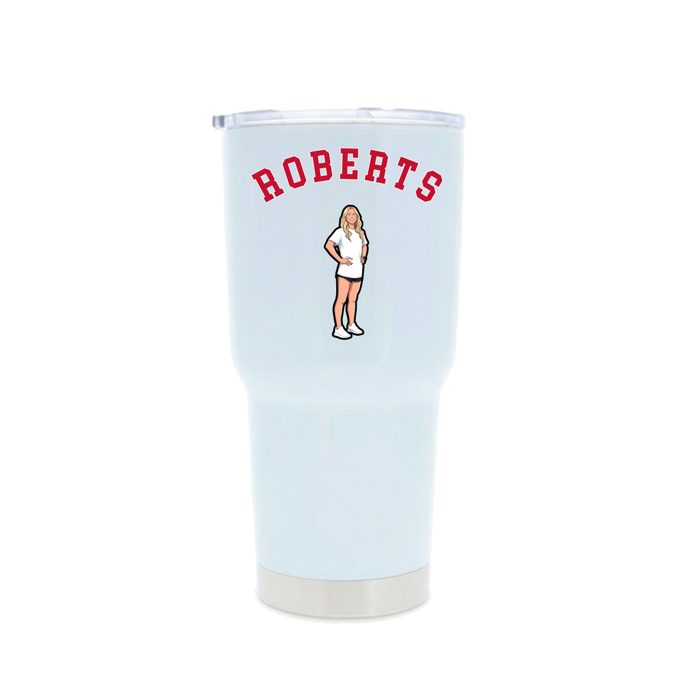 30oz Stainless Steel Tumbler — Shirsey Arch in White