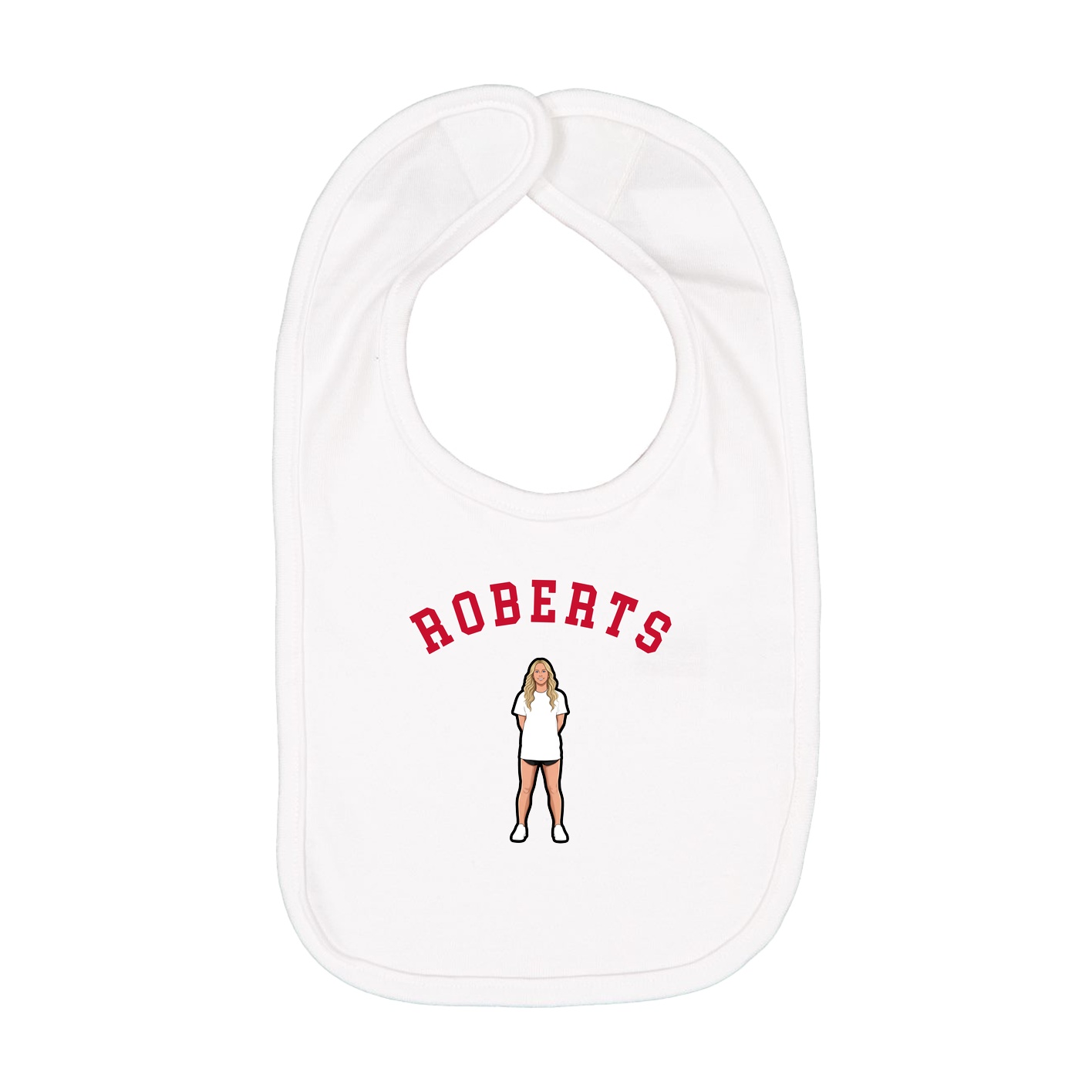 Infant Bib — Shirsey Arch in White