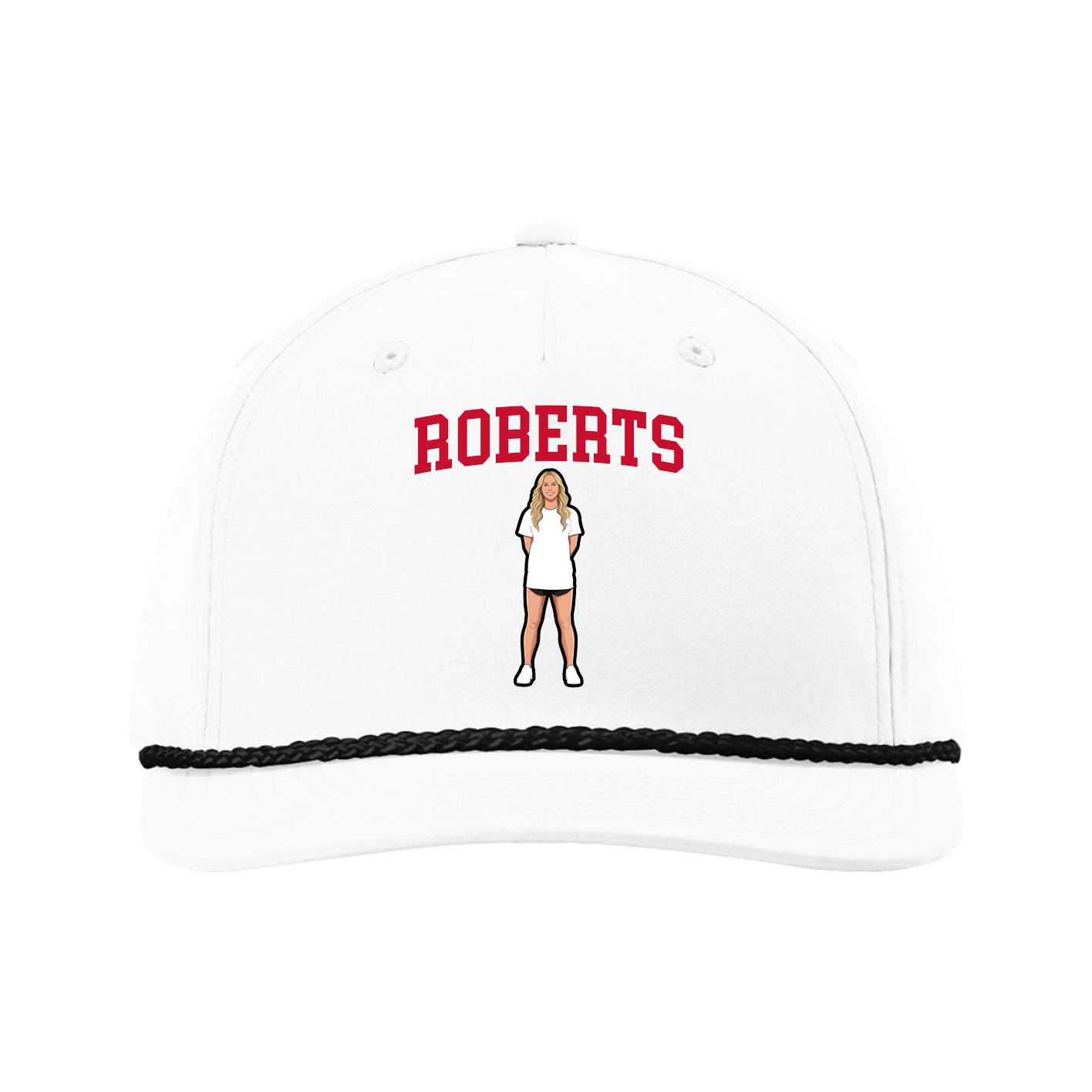 Five-Panel Classic Rope Cap — Shirsey in White