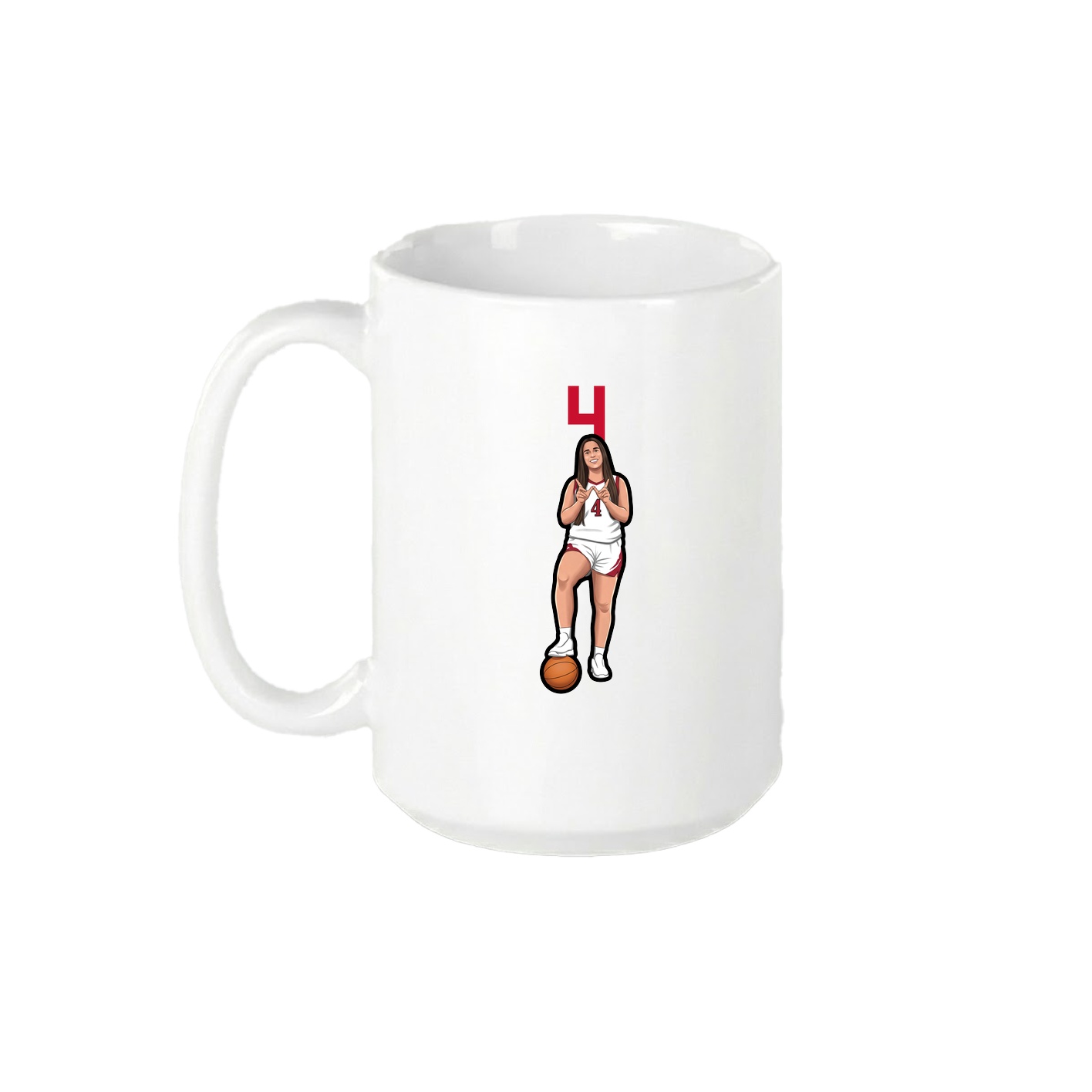15oz Coffee Mug — Number Top in White