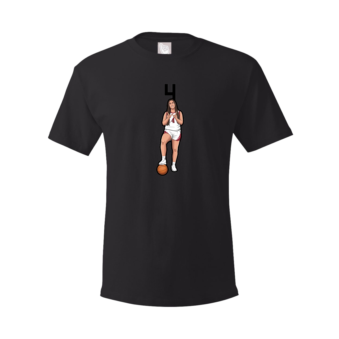 Youth Tee — Number Top in Black