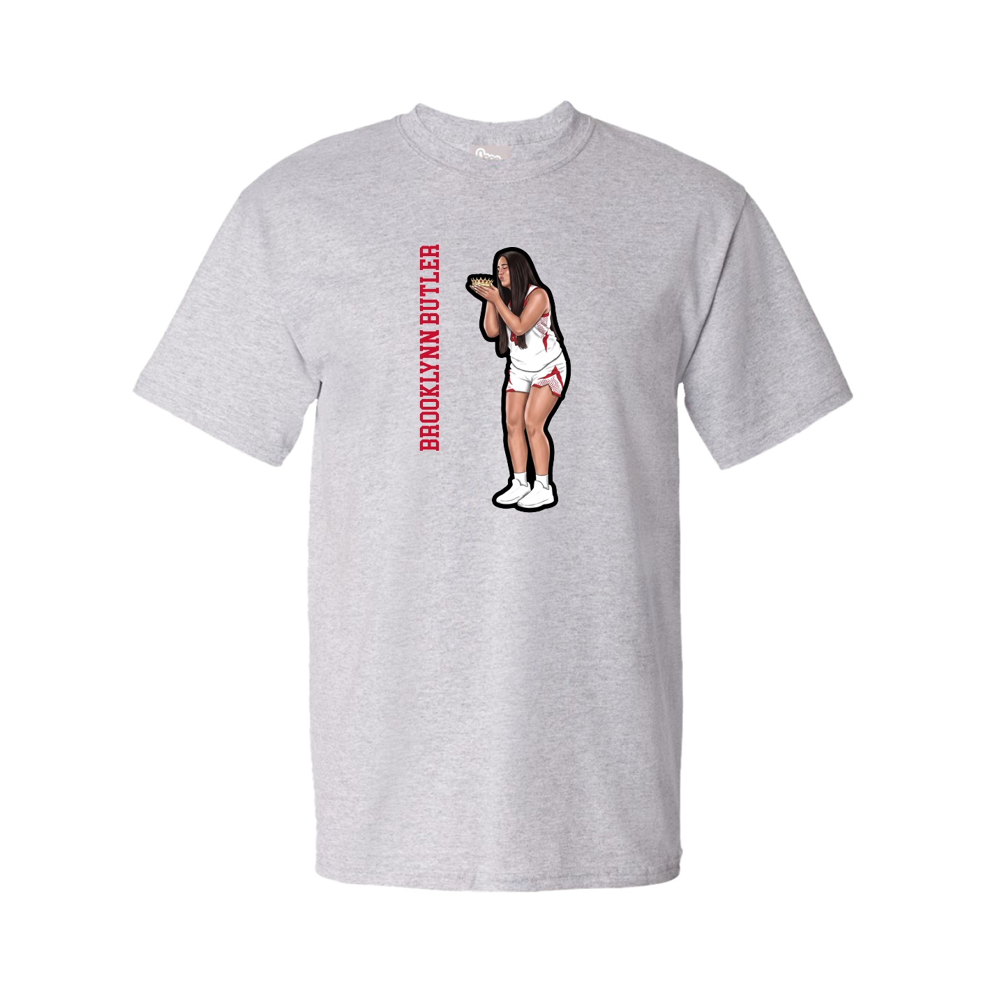 Tee — Name Vertical in Grey
