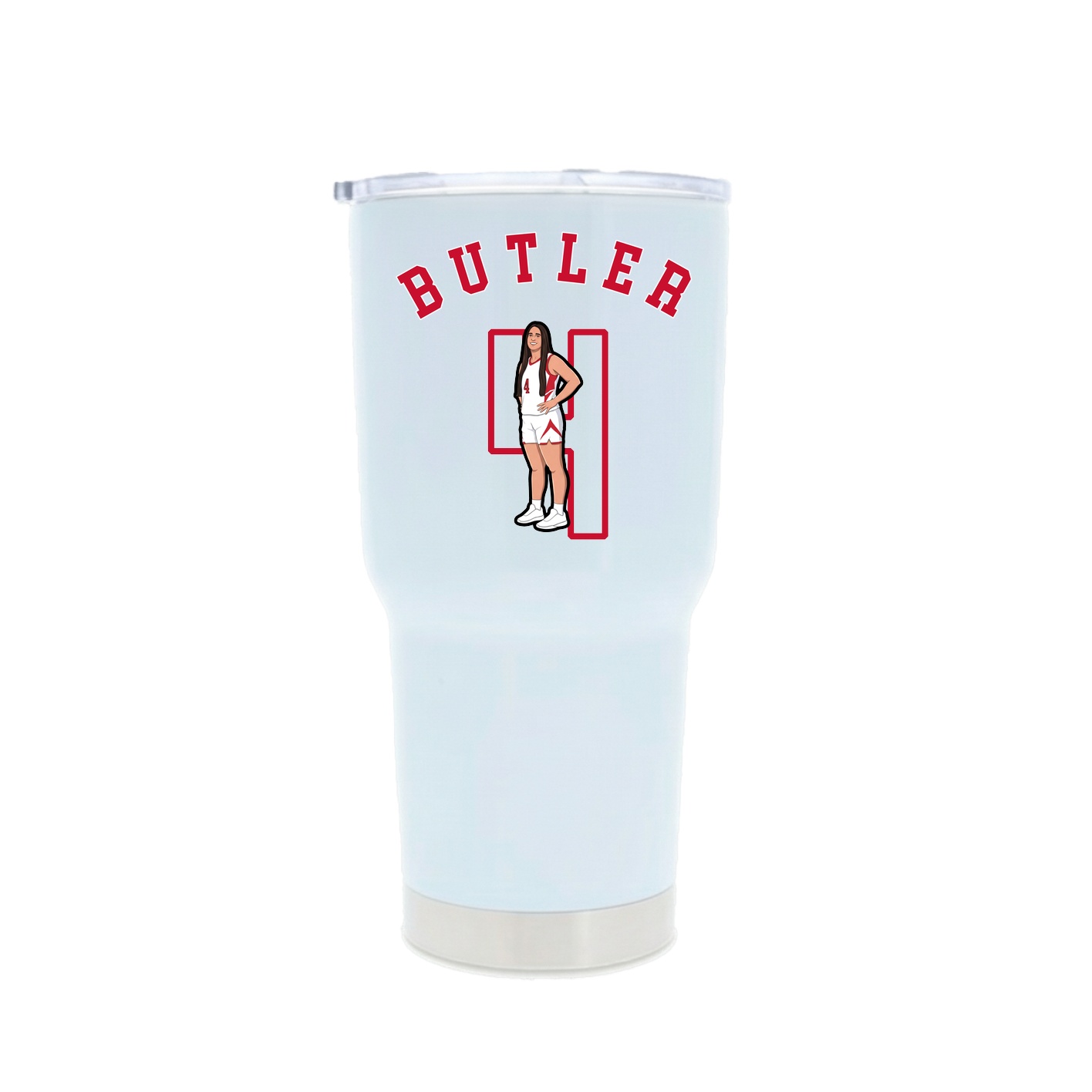 30oz Stainless Steel Tumbler — Shirsey Arch in White