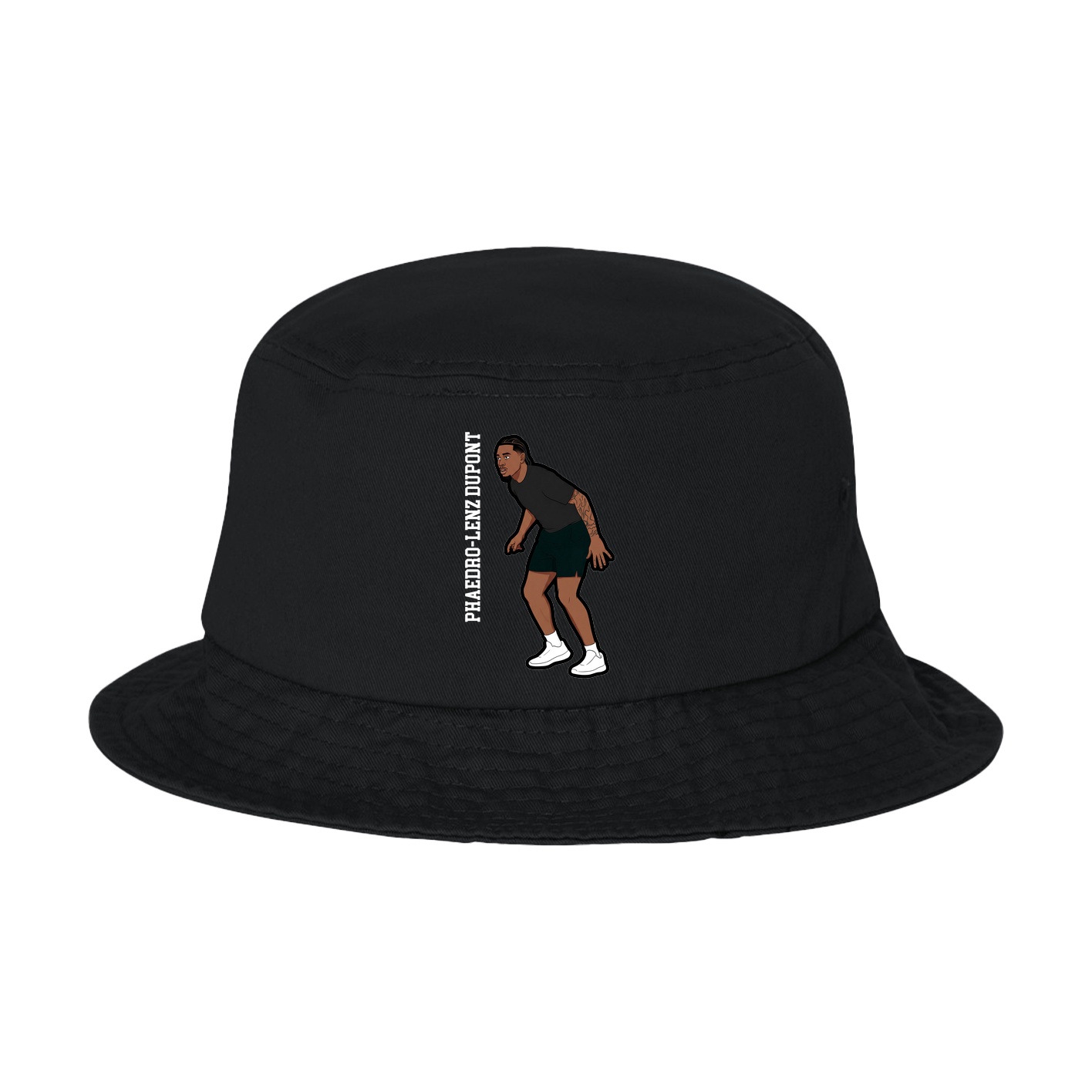 Bucket Cap — Name Vertical in Black