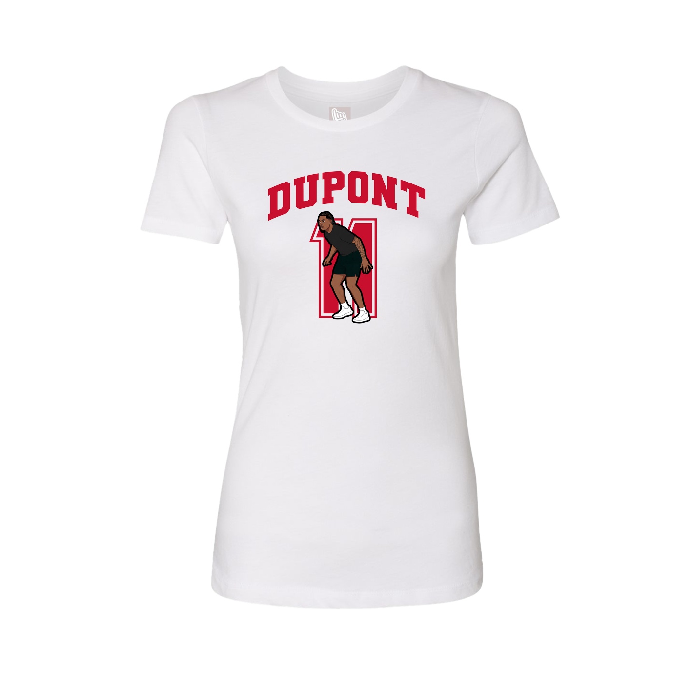 Womens Tee — Number in White