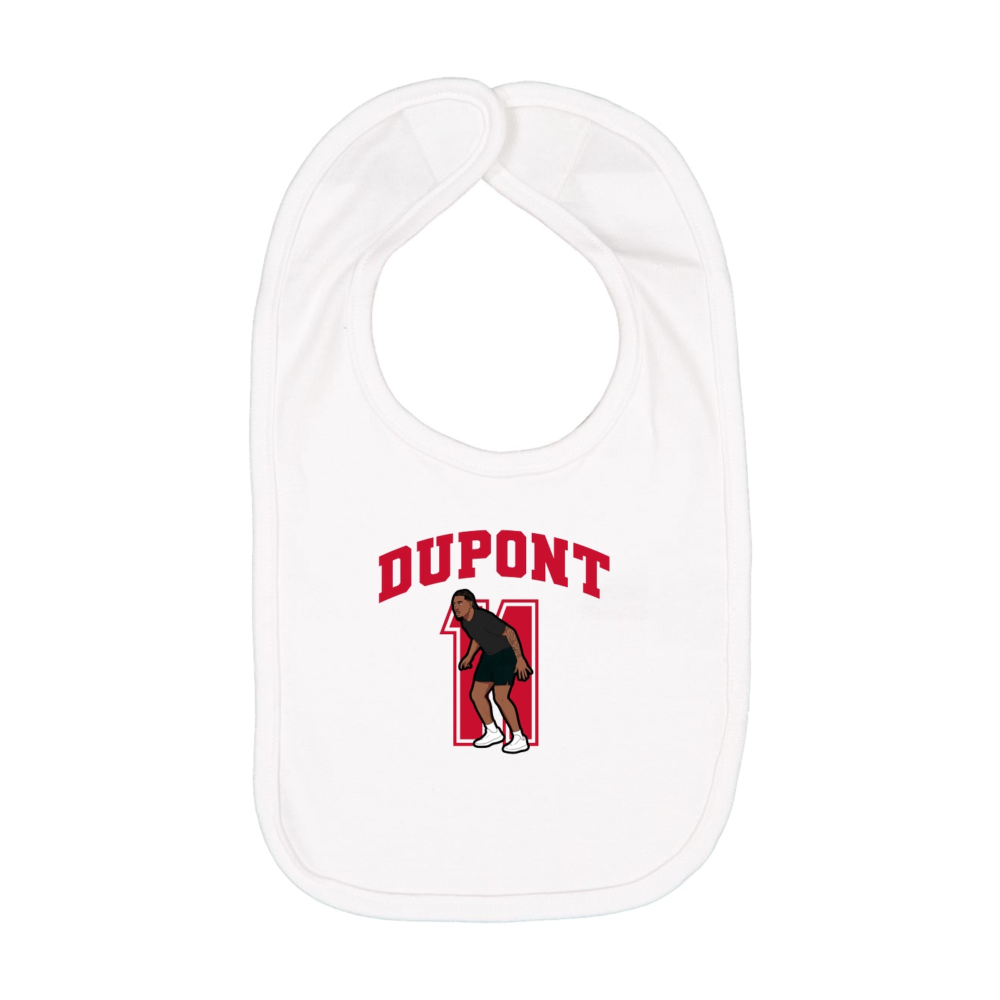 Infant Bib — Number in White