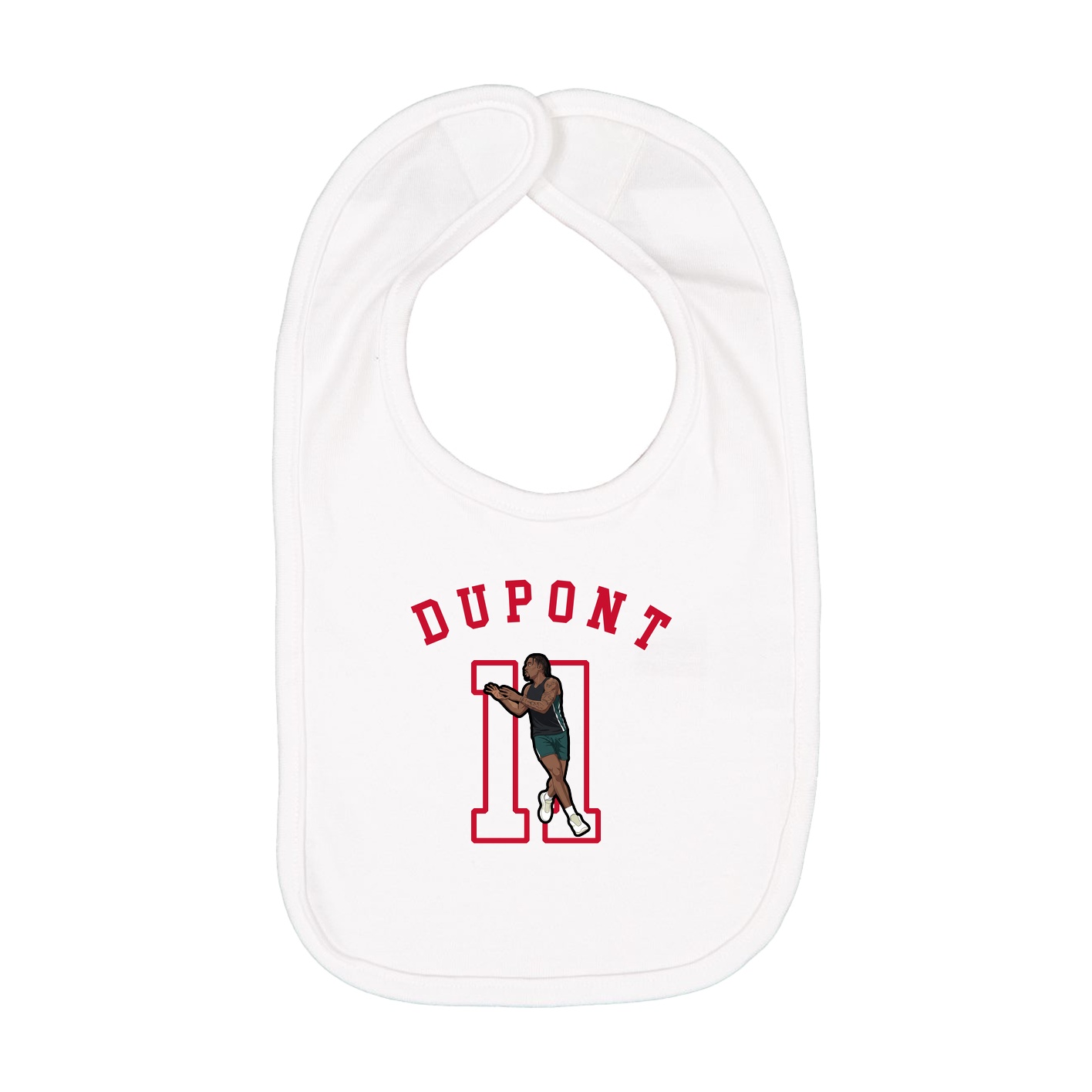 Infant Bib — Shirsey Arch in White