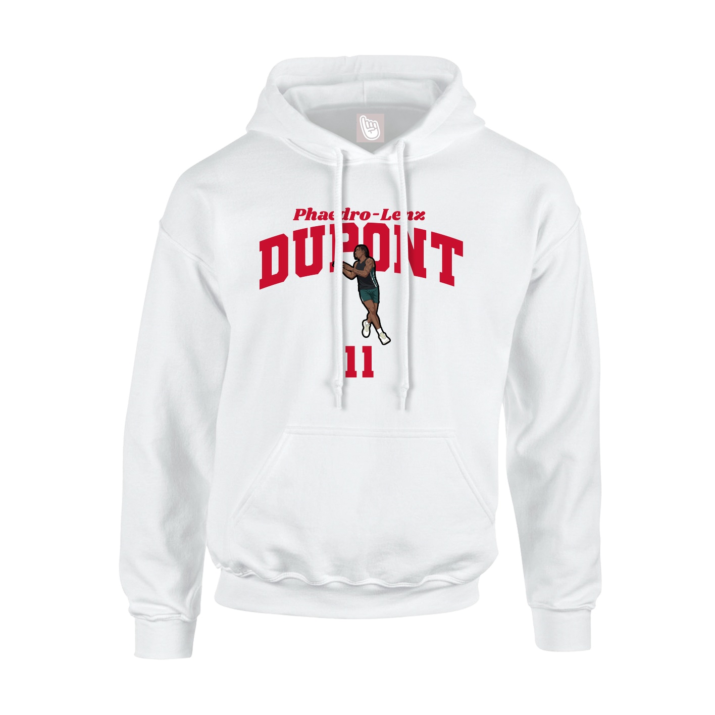 Hoodie — Signature Arch in White