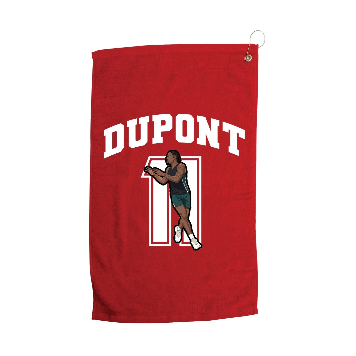 Golf Towel — Number in Red