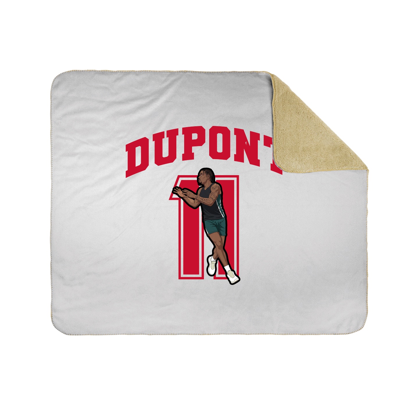 Throw Blanket — Number in White