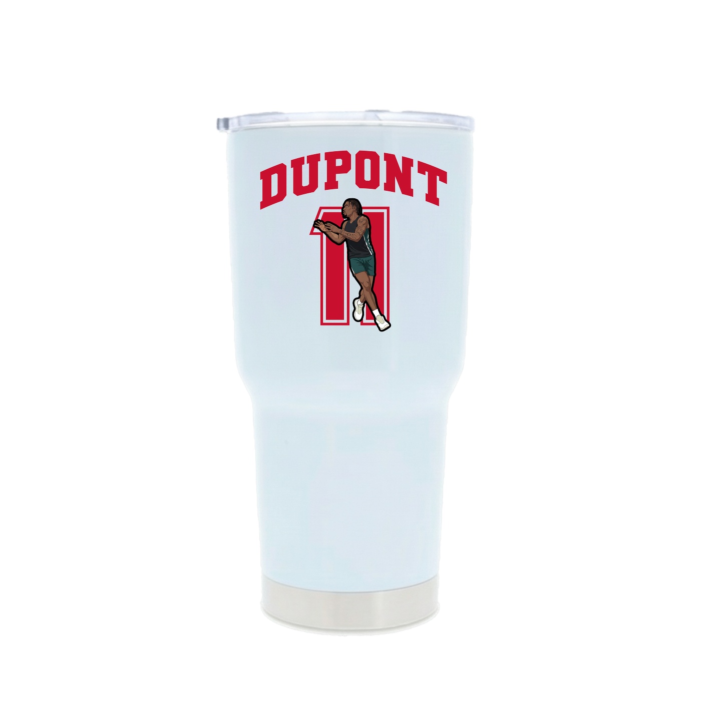 30oz Stainless Steel Tumbler — Number in White