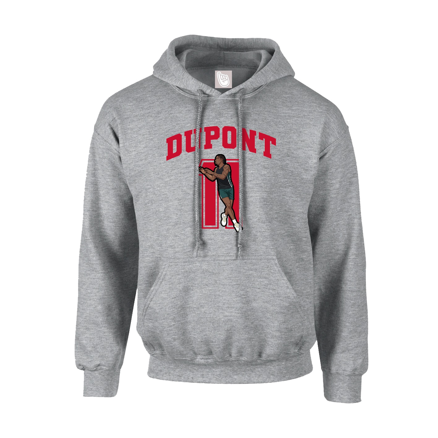 Hoodie — Number in Grey