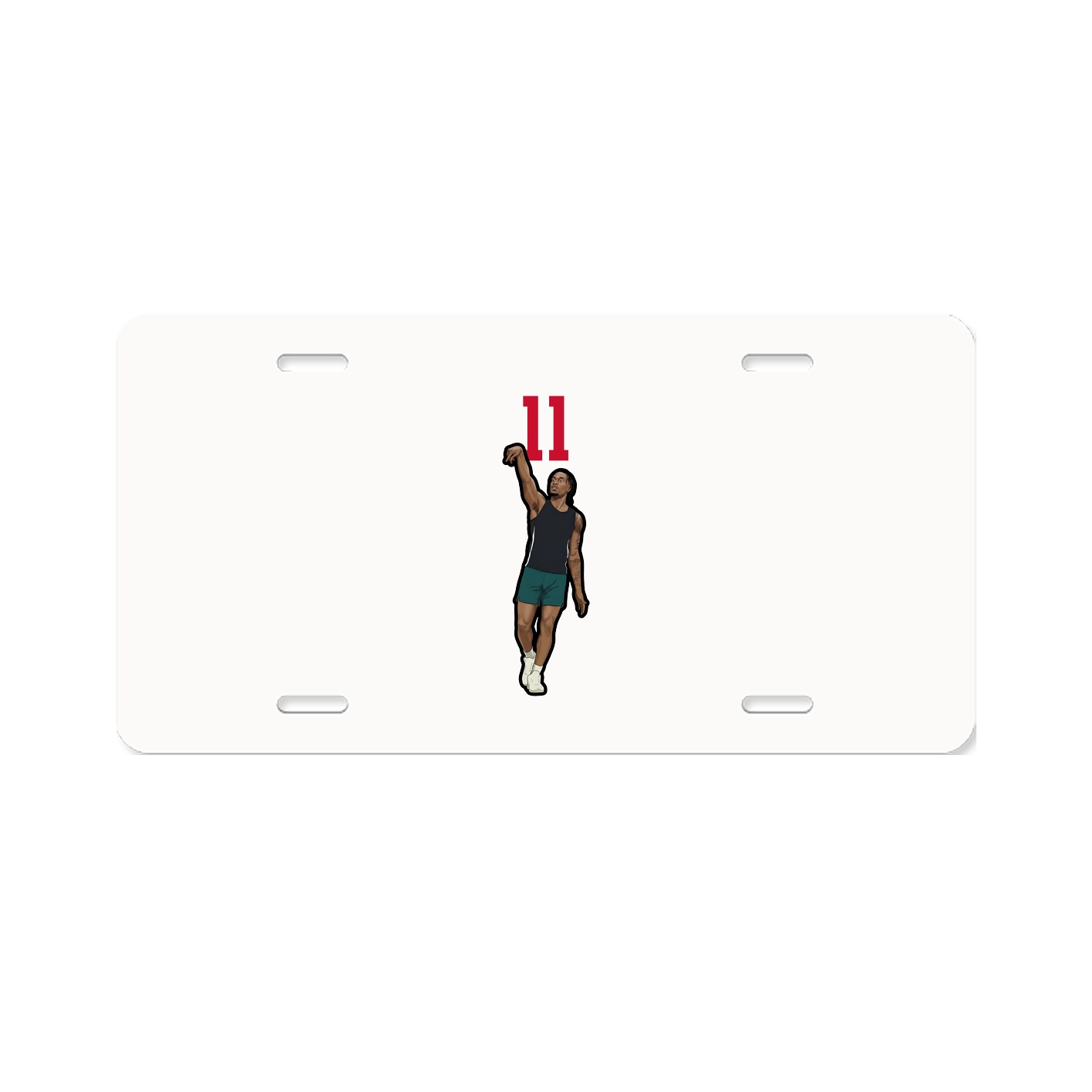 License Plate — Number Top in Classic