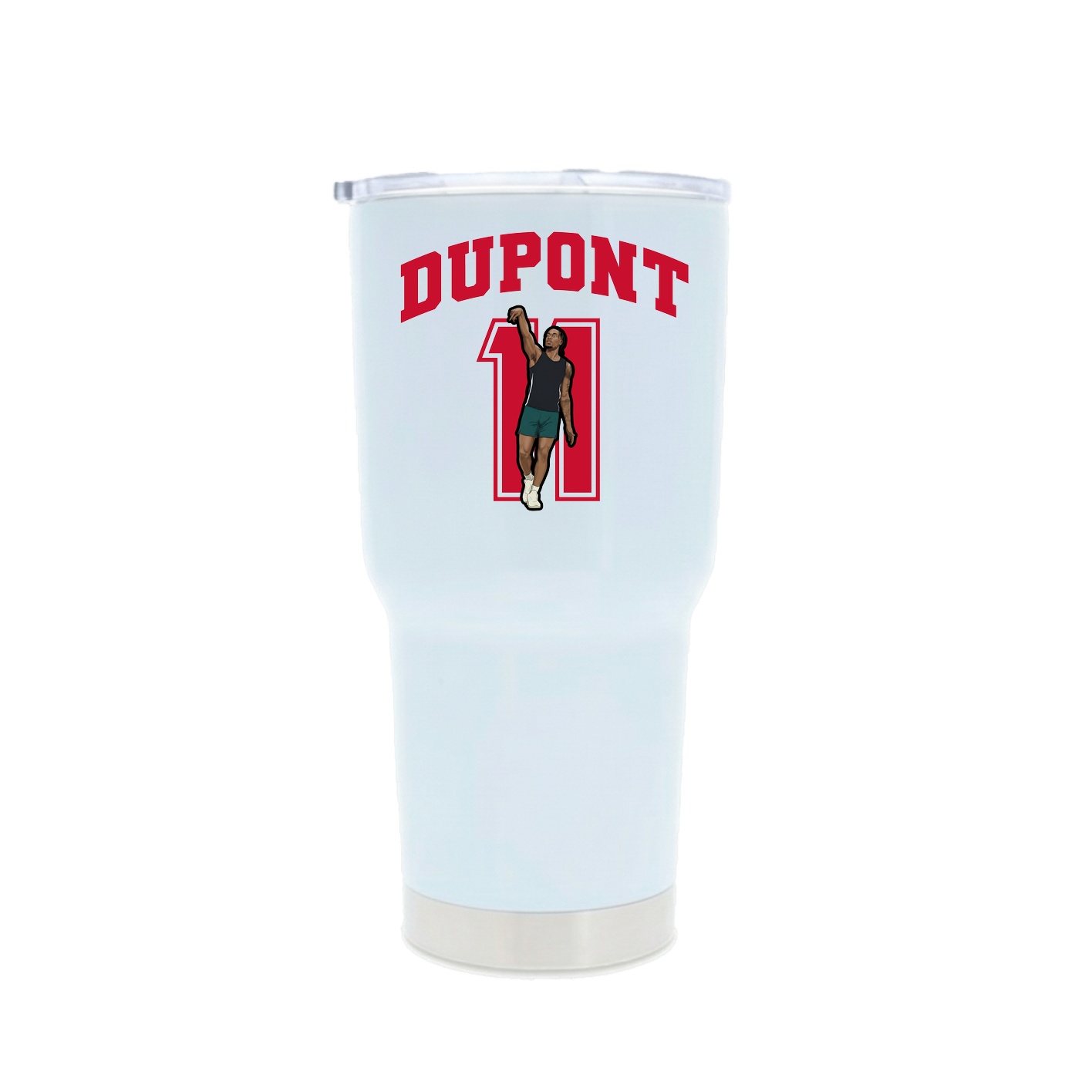 30oz Stainless Steel Tumbler — Number in White