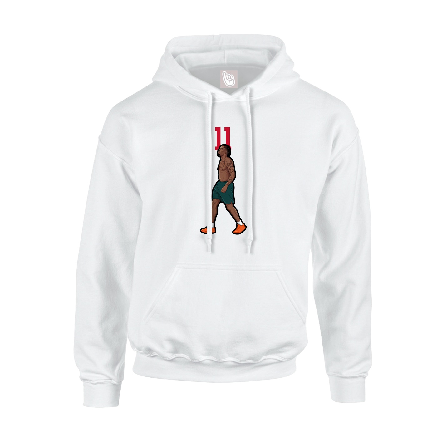 Hoodie — Number Top in White