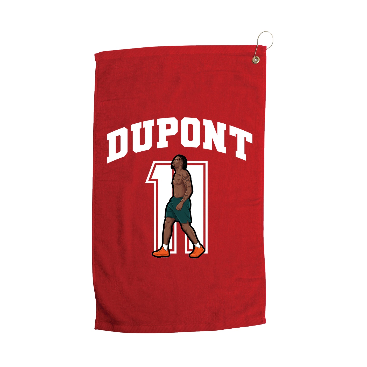 Golf Towel — Number in Red