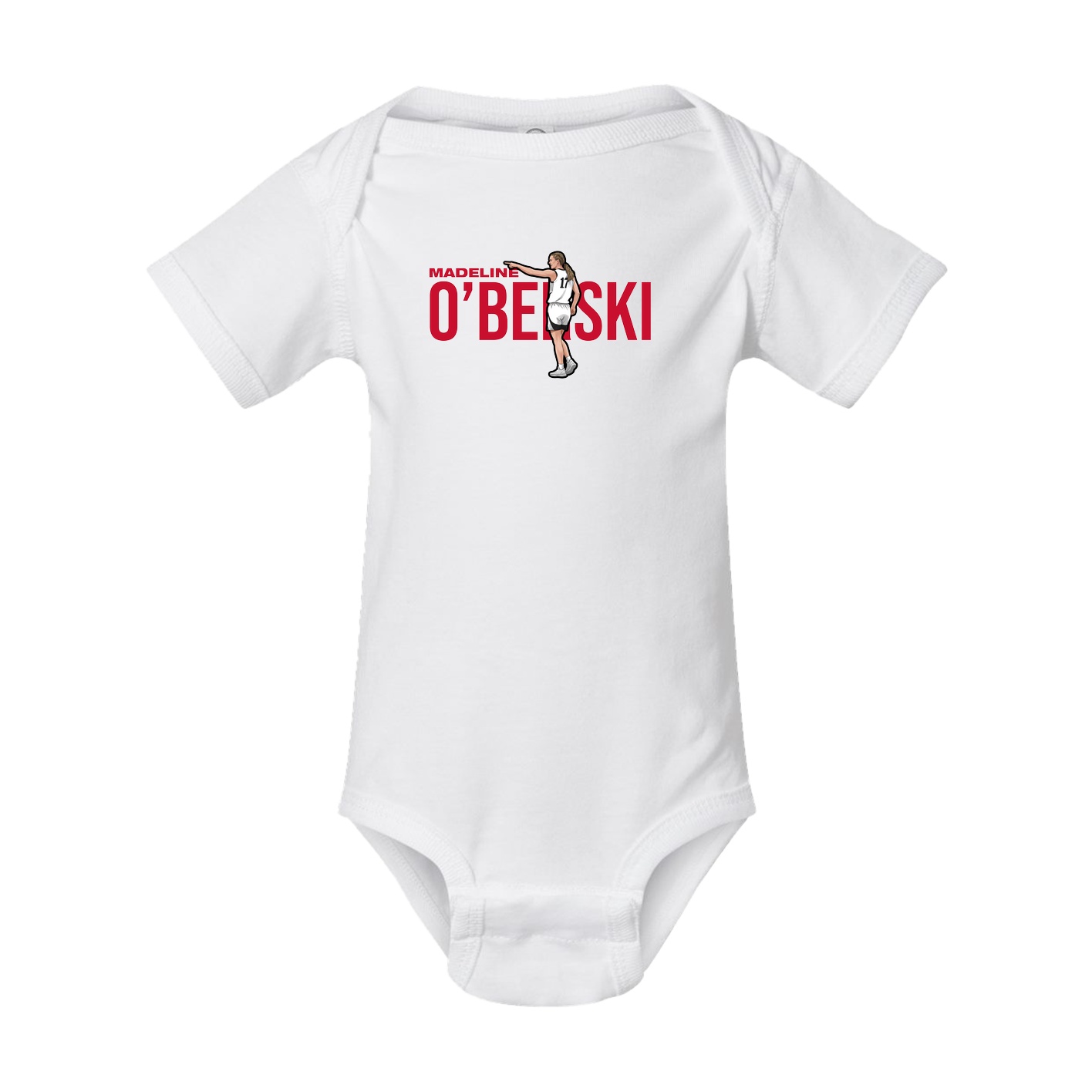 Baby Onesie — Player Name in White
